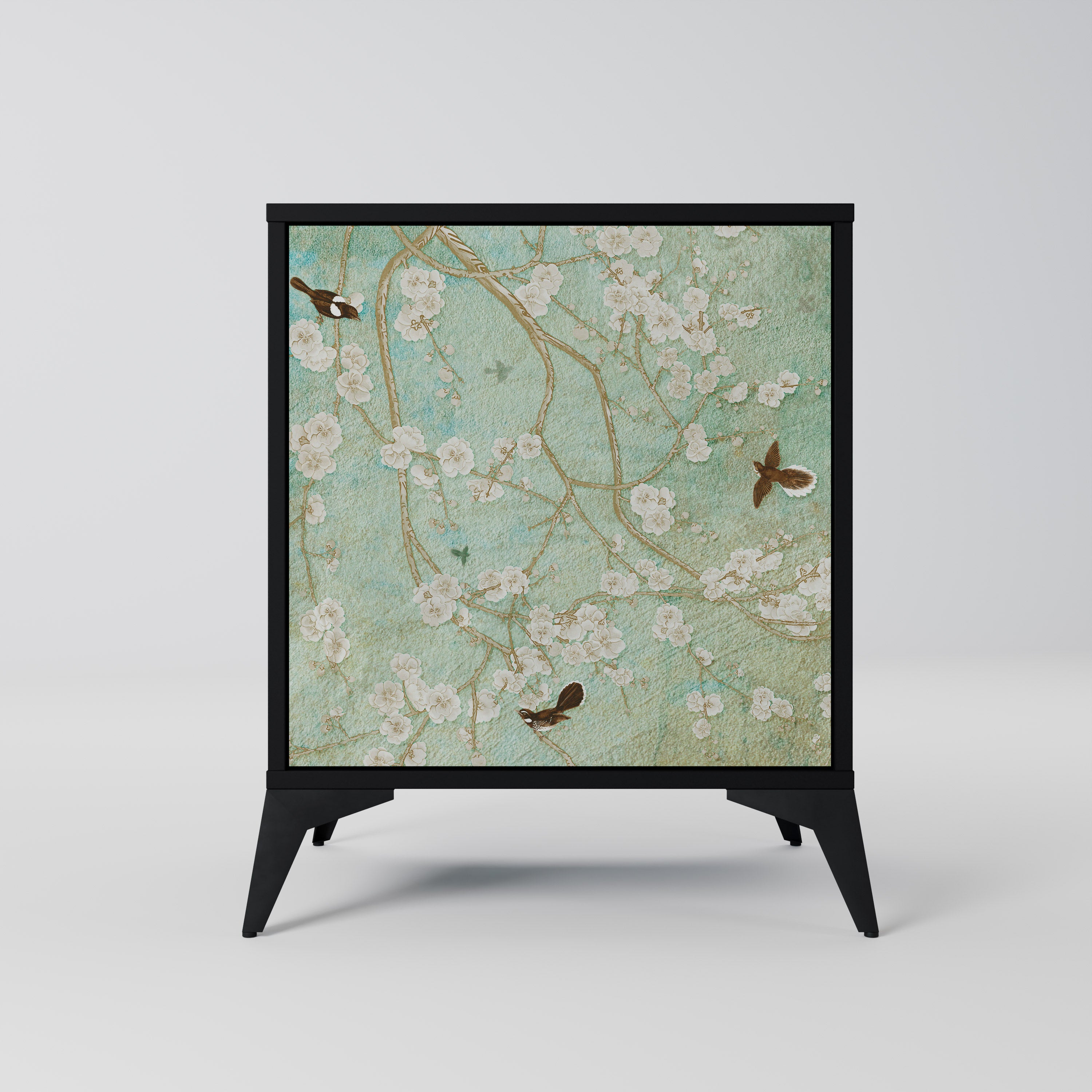 BLOOMING CHARM Sideboard mit 1 Tür in Schwarz