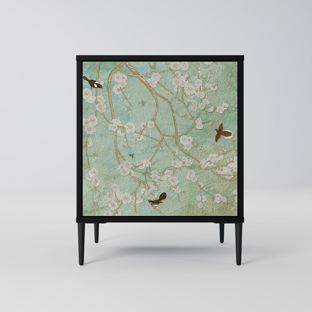 BLOOMING CHARM Sideboard mit 1 Tür in Schwarz