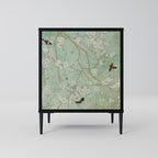 BLOOMING CHARM Sideboard mit 1 Tür in Schwarz