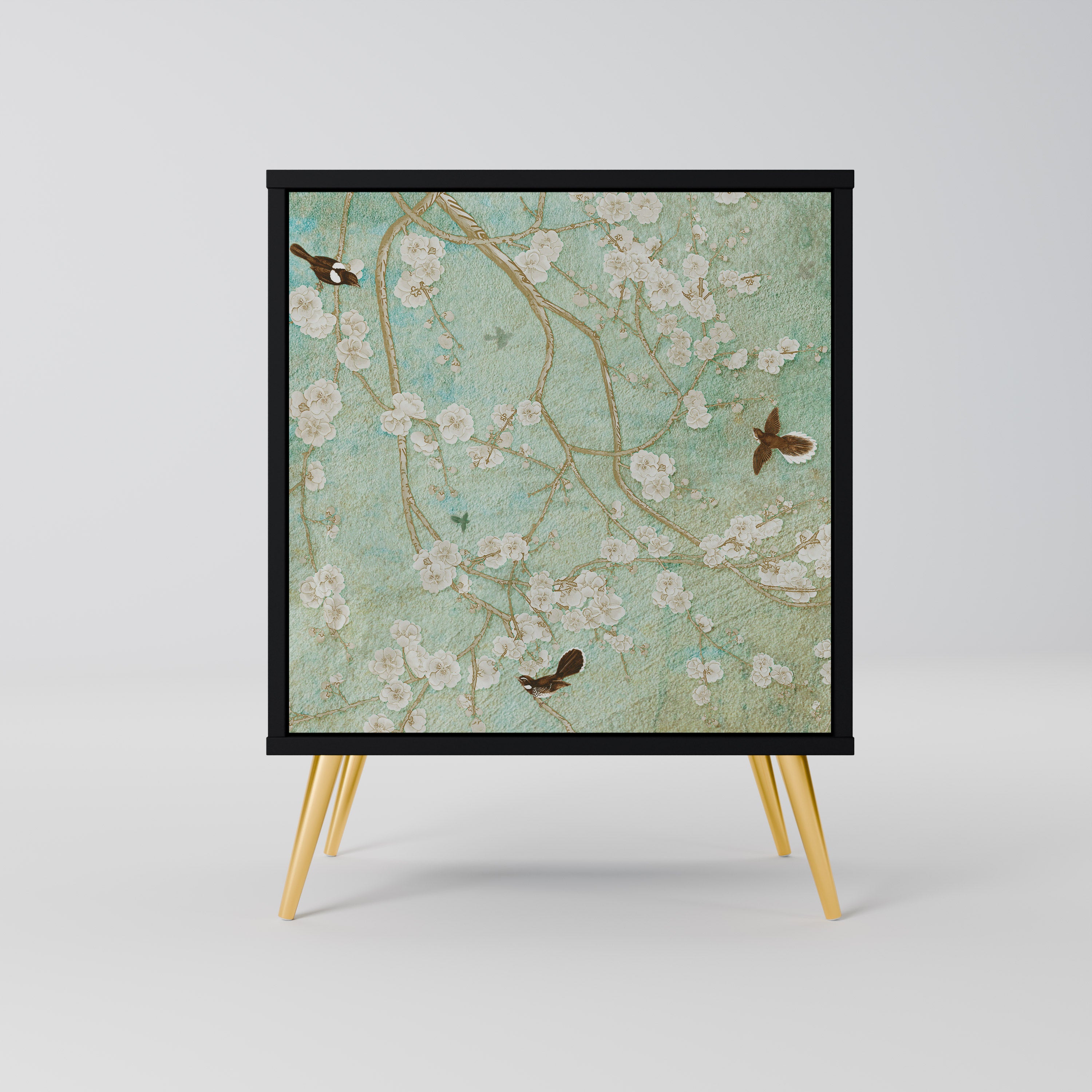 BLOOMING CHARM Sideboard mit 1 Tür in Schwarz