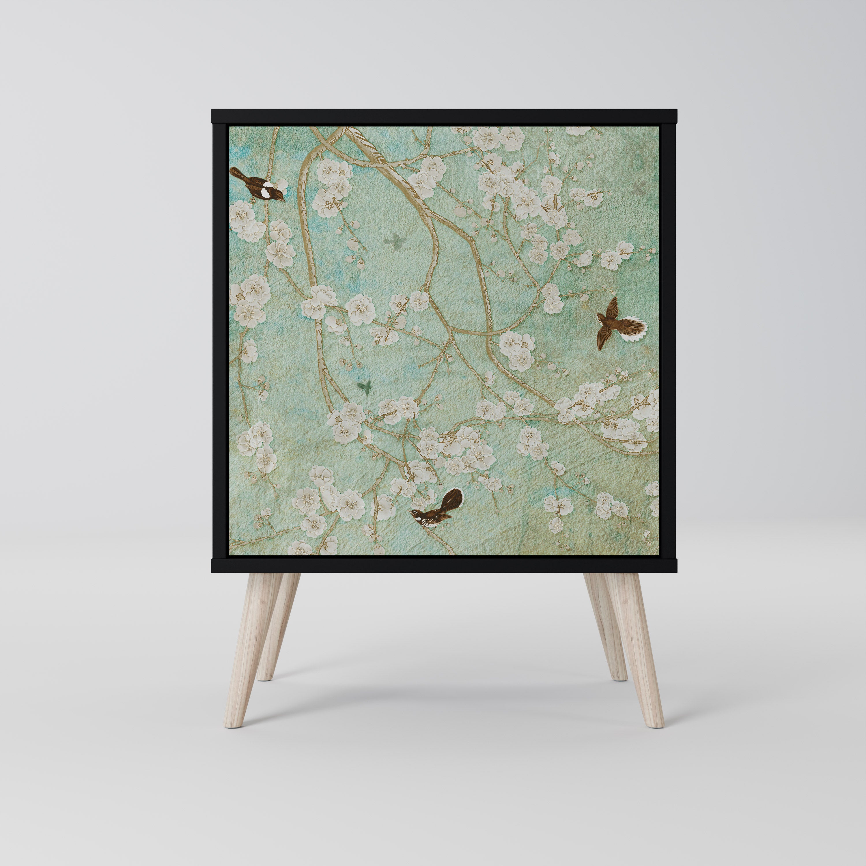 BLOOMING CHARM Sideboard mit 1 Tür in Schwarz