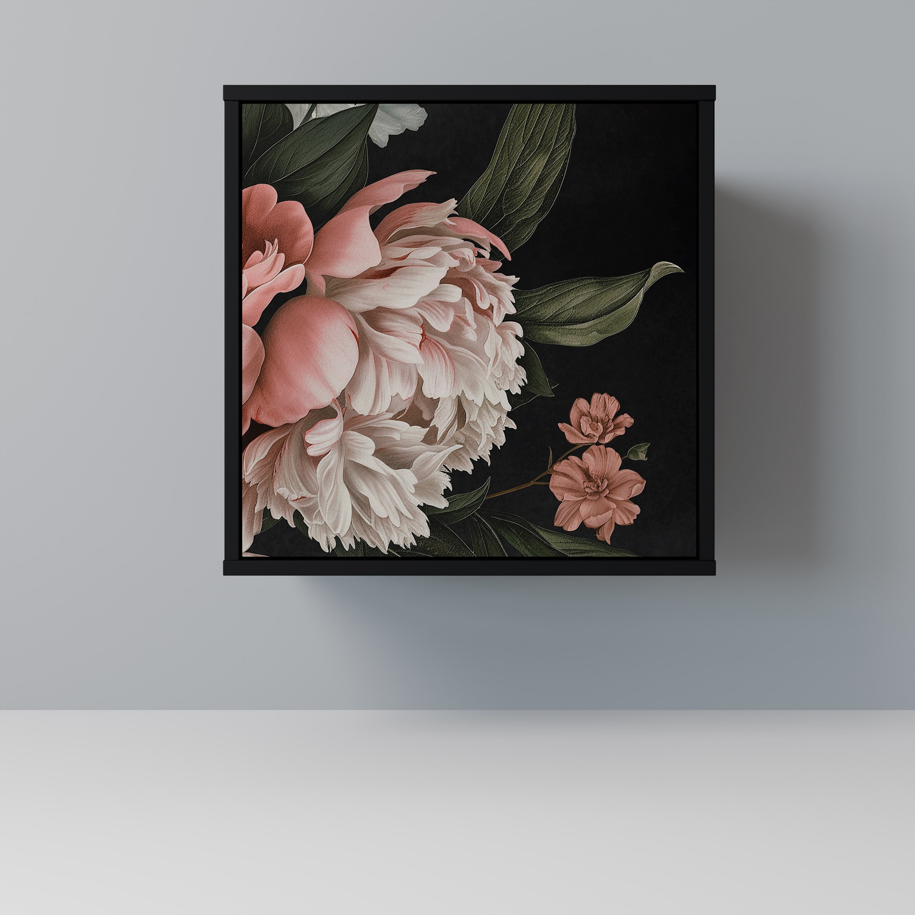 LUSH ELEGANCE Sideboard mit 1 Tür in Schwarz