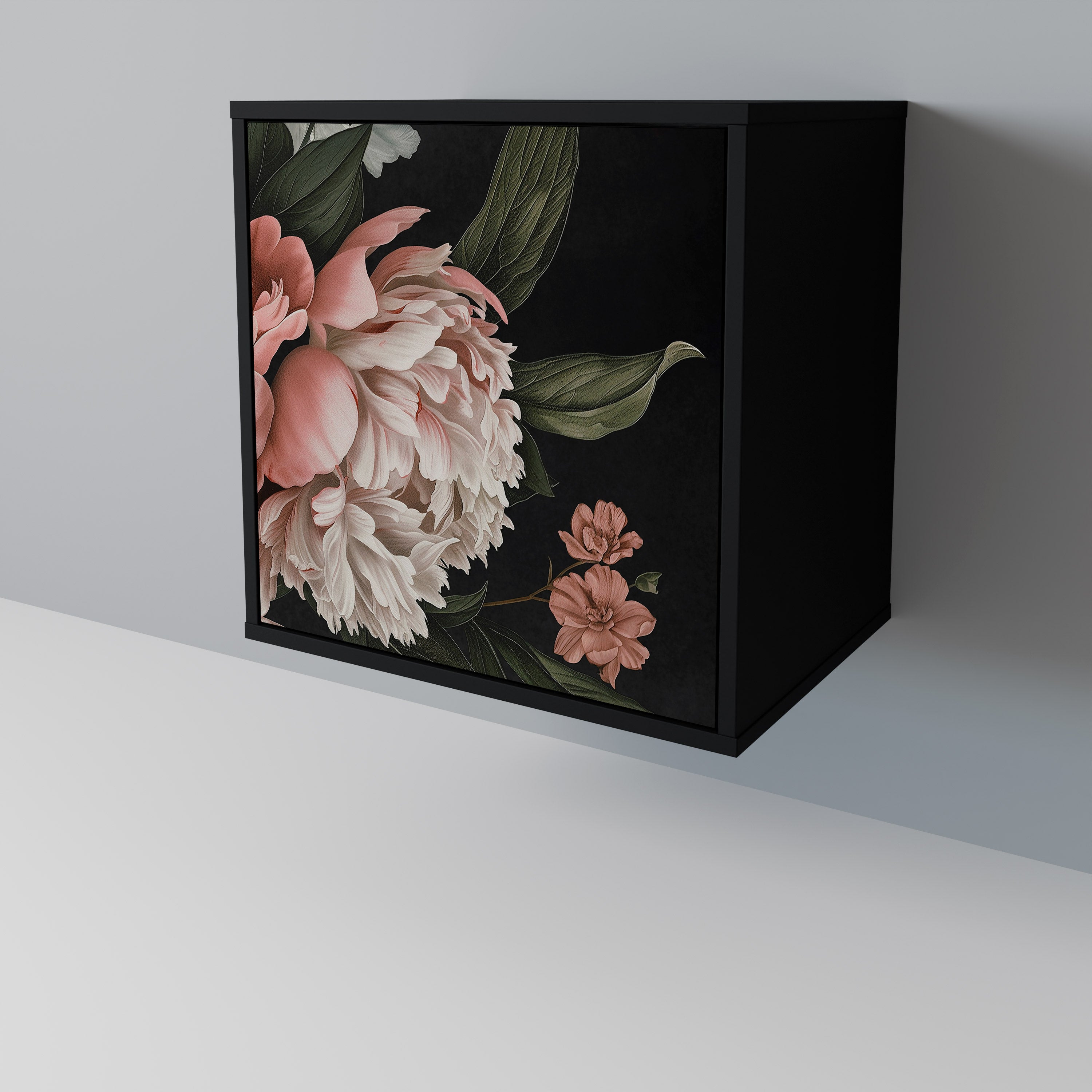 LUSH ELEGANCE Sideboard mit 1 Tür in Schwarz