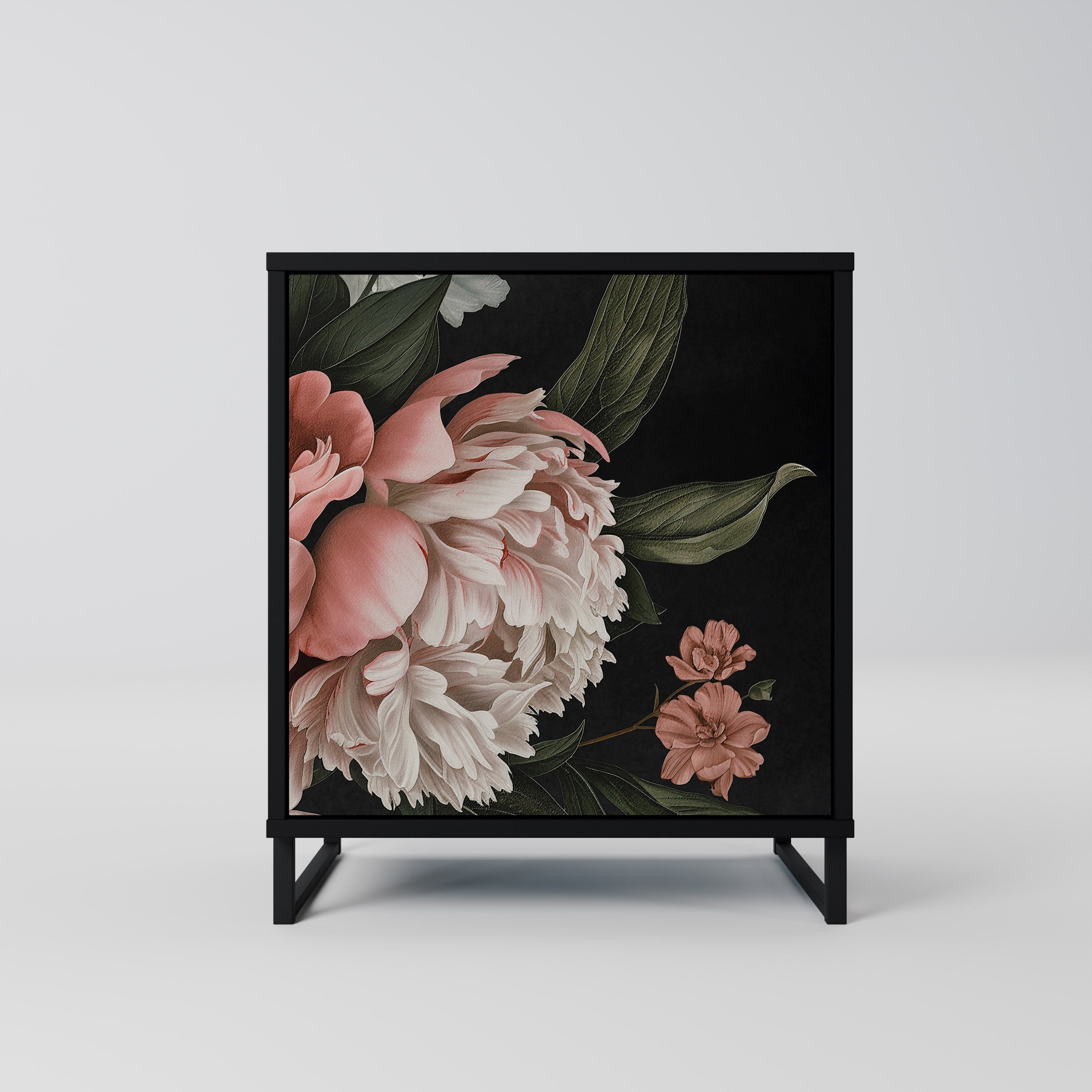 LUSH ELEGANCE Sideboard mit 1 Tür in Schwarz