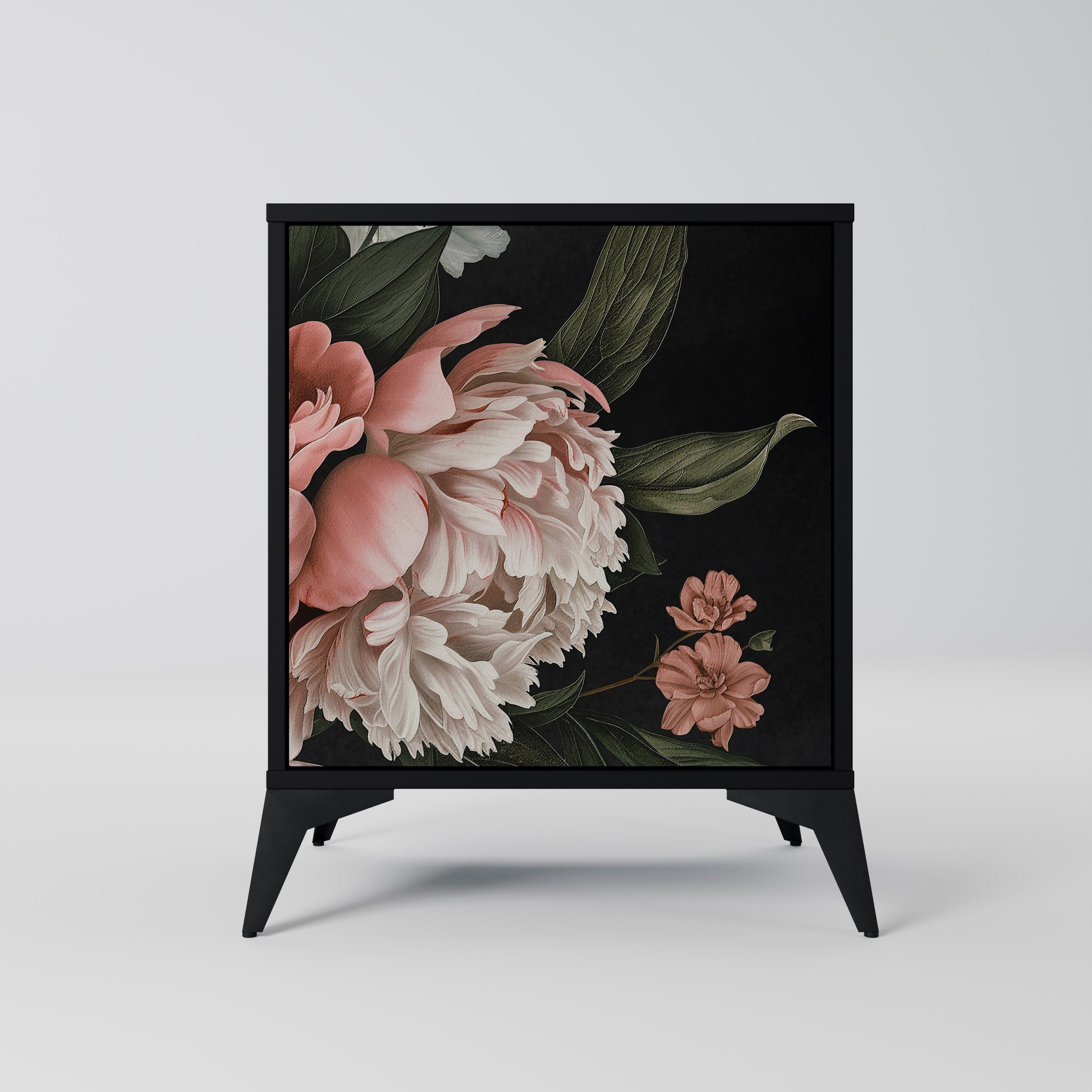 LUSH ELEGANCE Sideboard mit 1 Tür in Schwarz