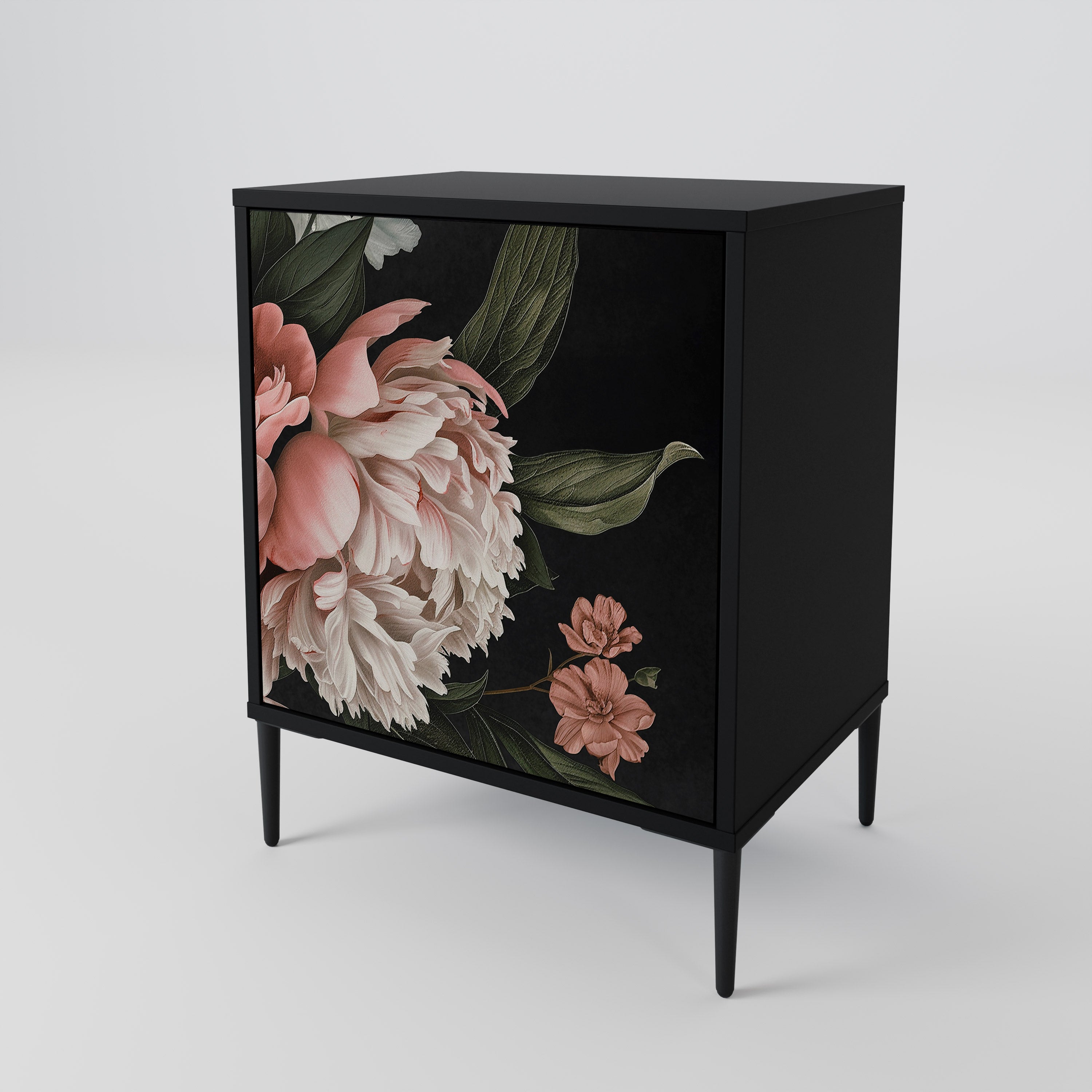 LUSH ELEGANCE Sideboard mit 1 Tür in Schwarz