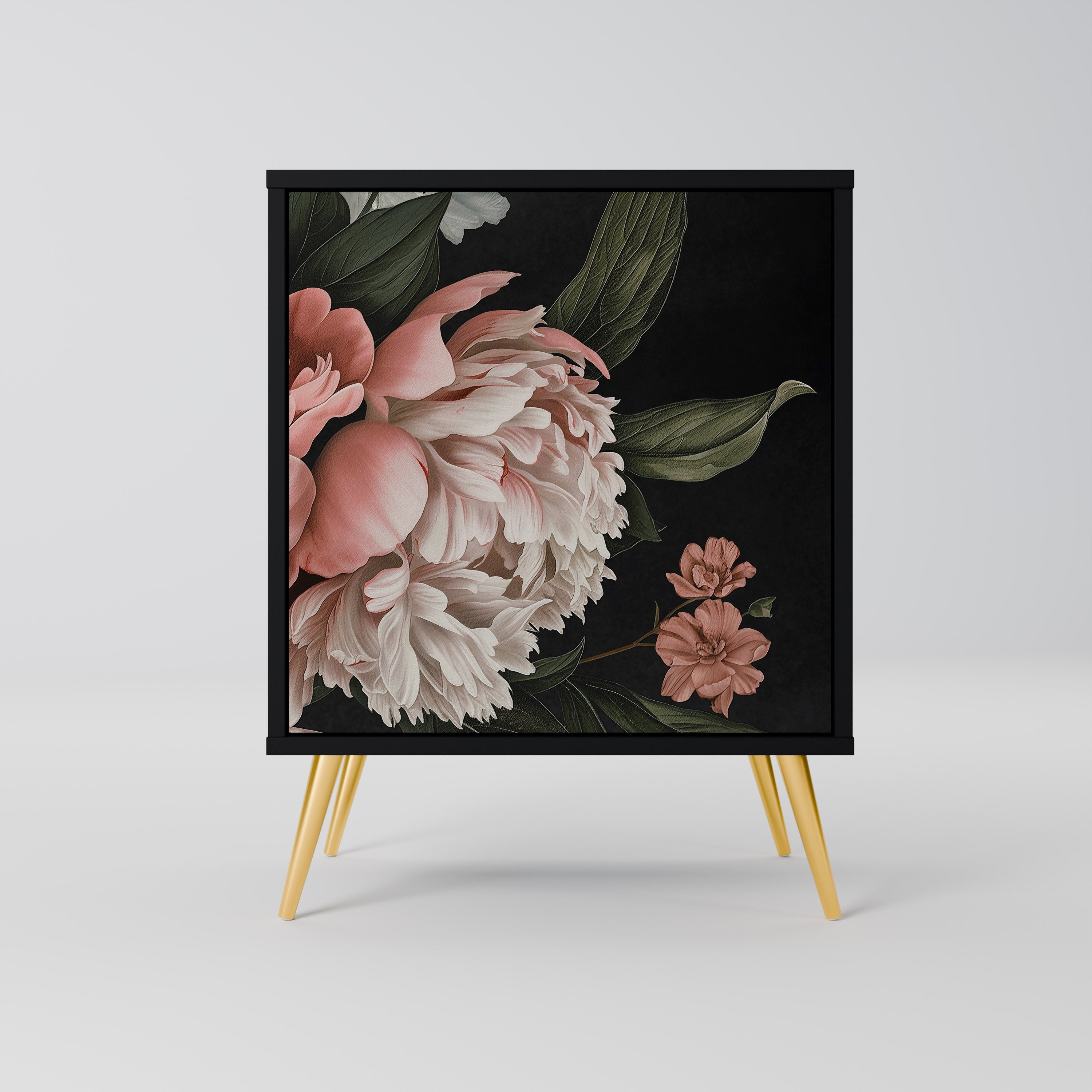 LUSH ELEGANCE Sideboard mit 1 Tür in Schwarz