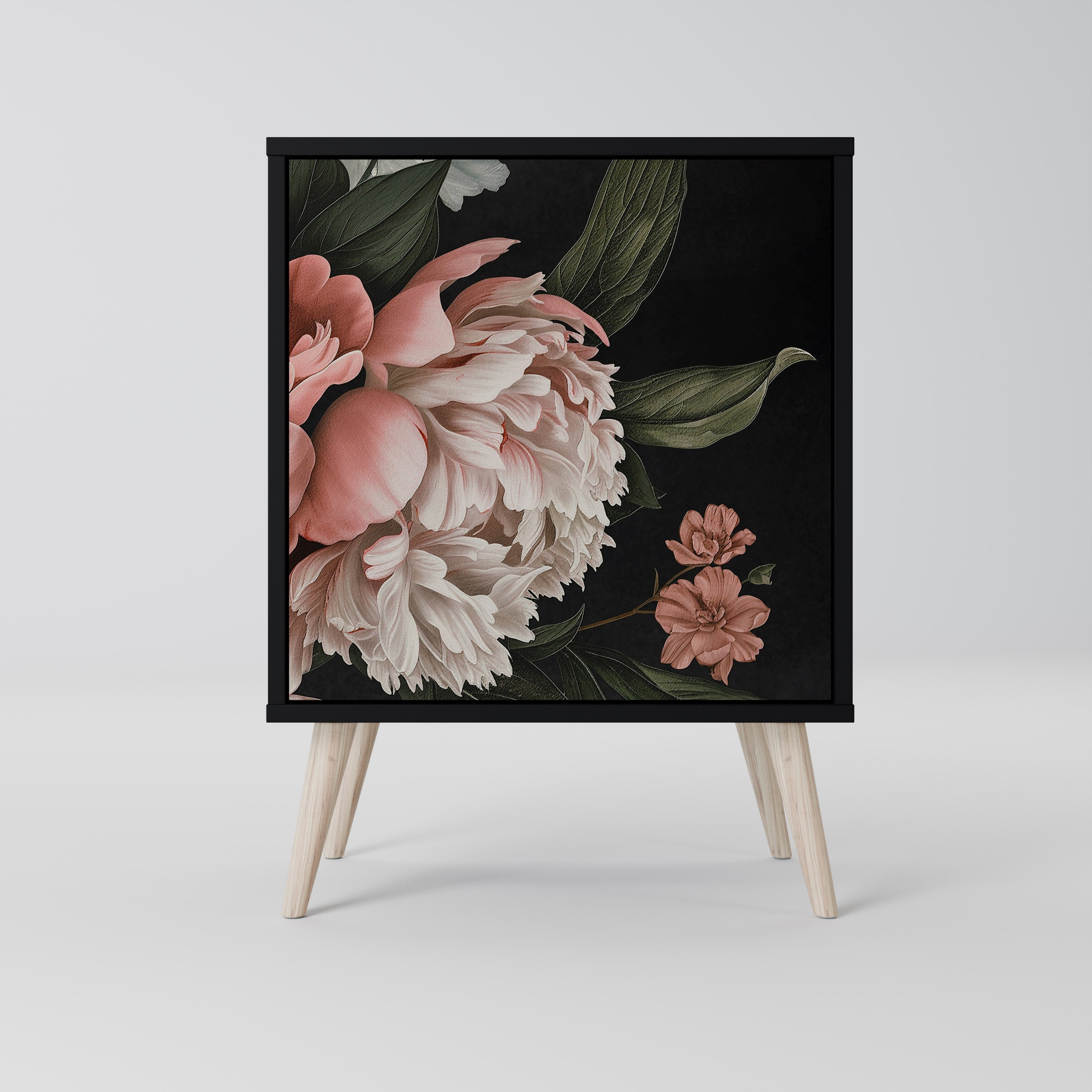 LUSH ELEGANCE Sideboard mit 1 Tür in Schwarz