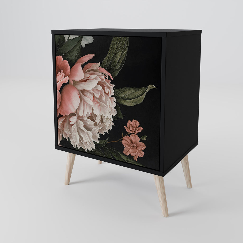LUSH ELEGANCE Sideboard mit 1 Tür in Schwarz