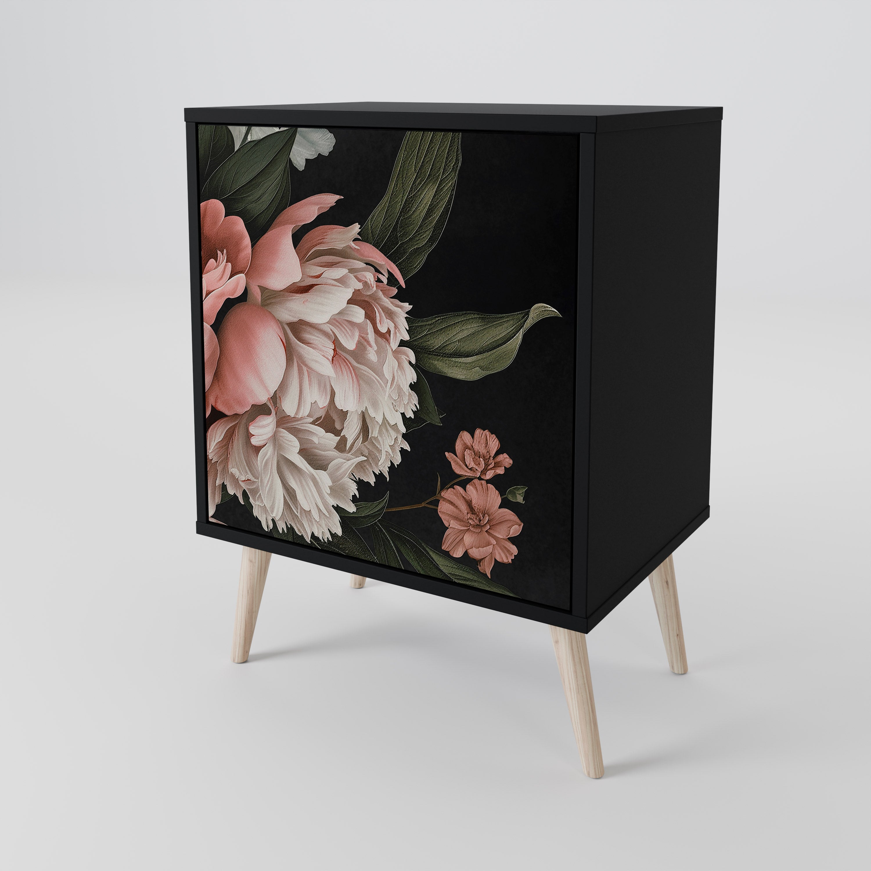 LUSH ELEGANCE Sideboard mit 1 Tür in Schwarz