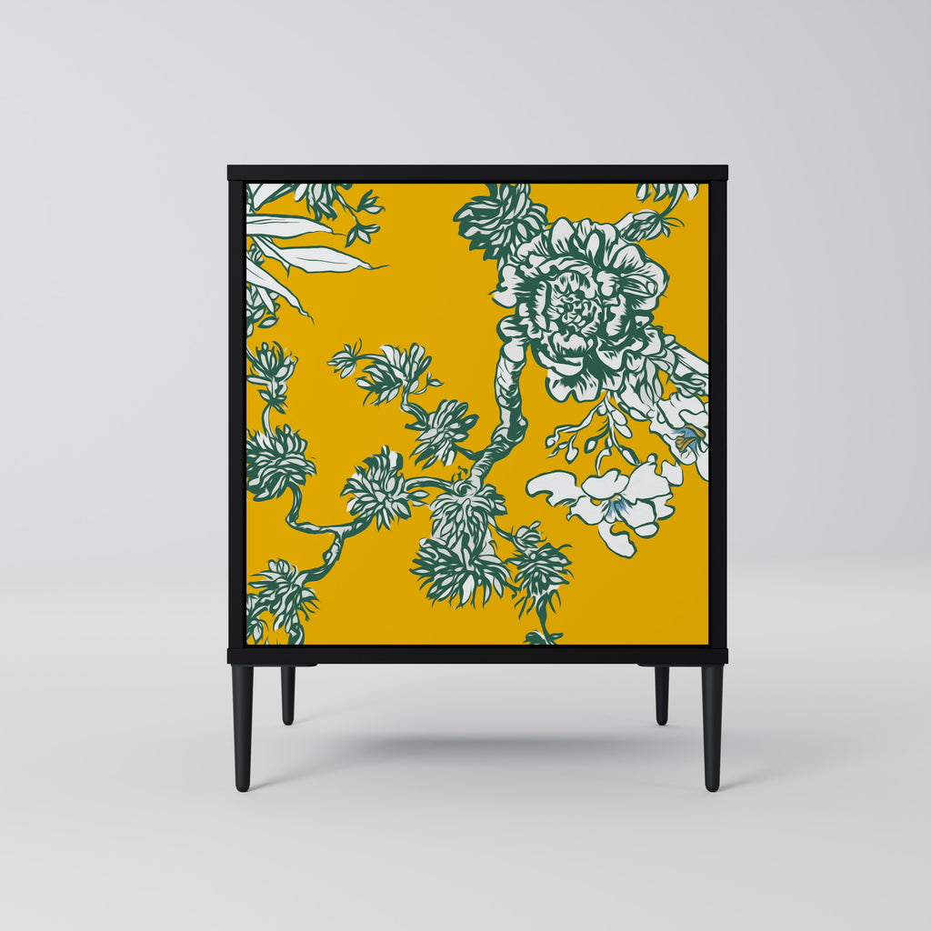 YELLOW CHINOISERIE Sideboard mit 1 Tür in Schwarz