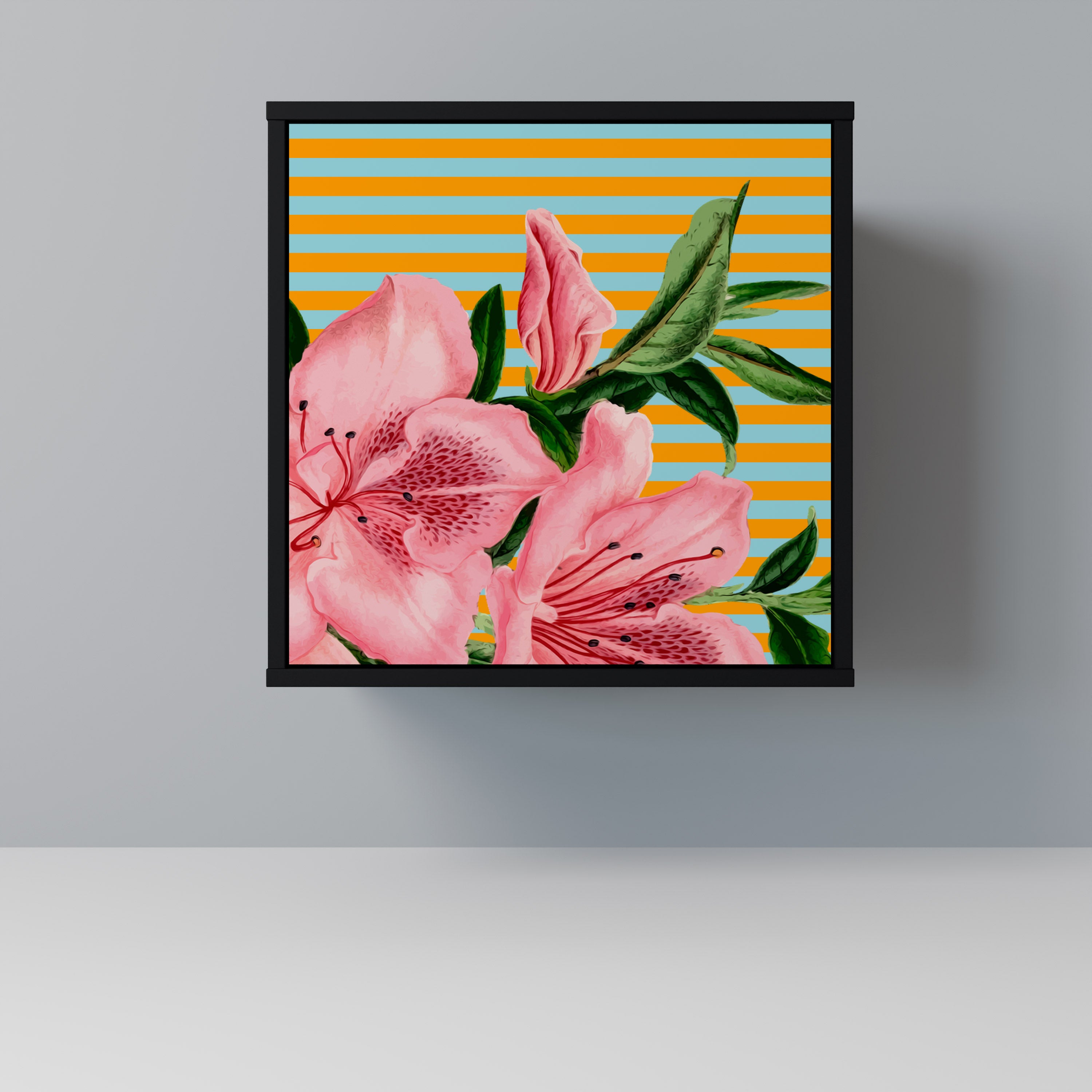 FRAGILE BEAUTY Sideboard mit 1 Tür in Schwarz