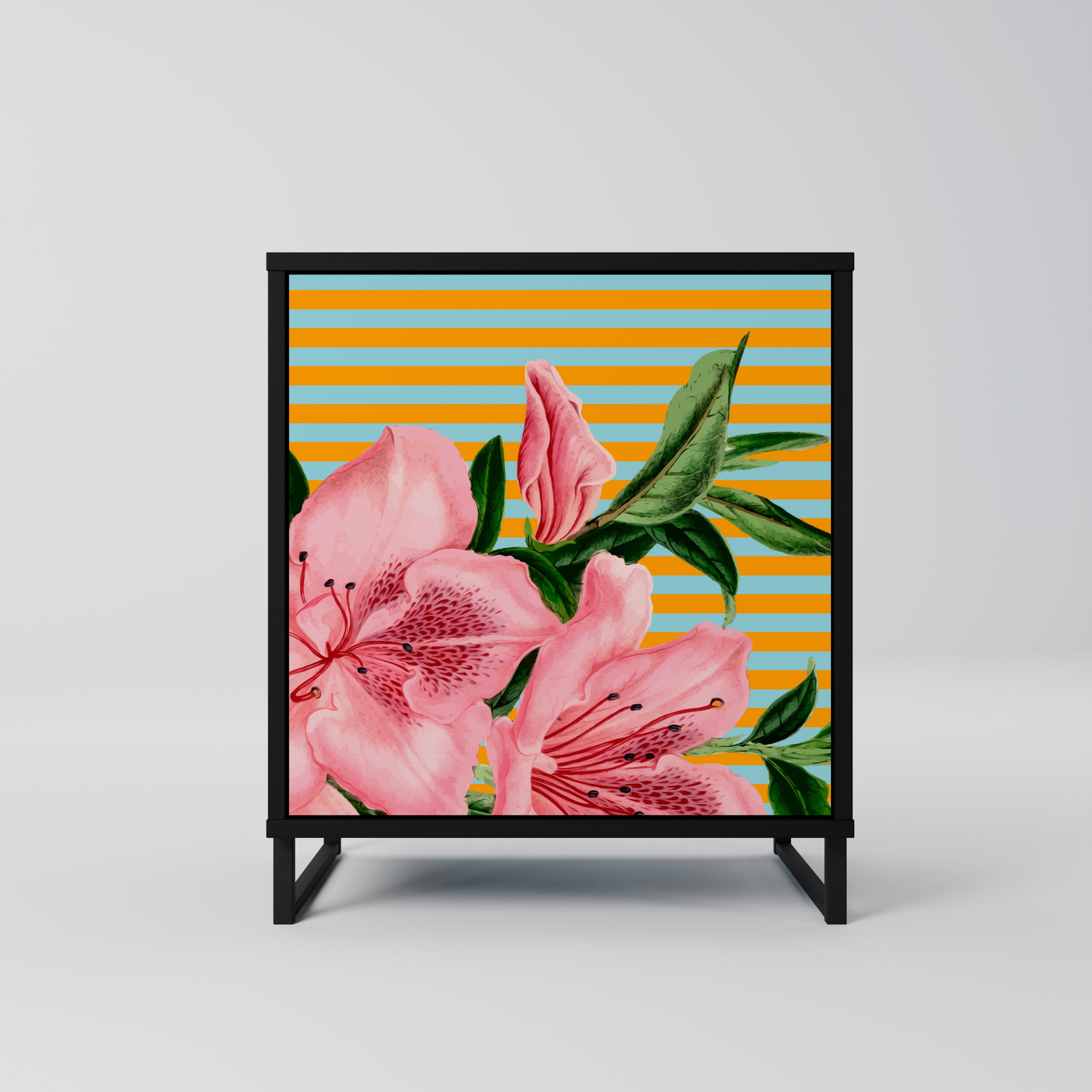 FRAGILE BEAUTY Sideboard mit 1 Tür in Schwarz