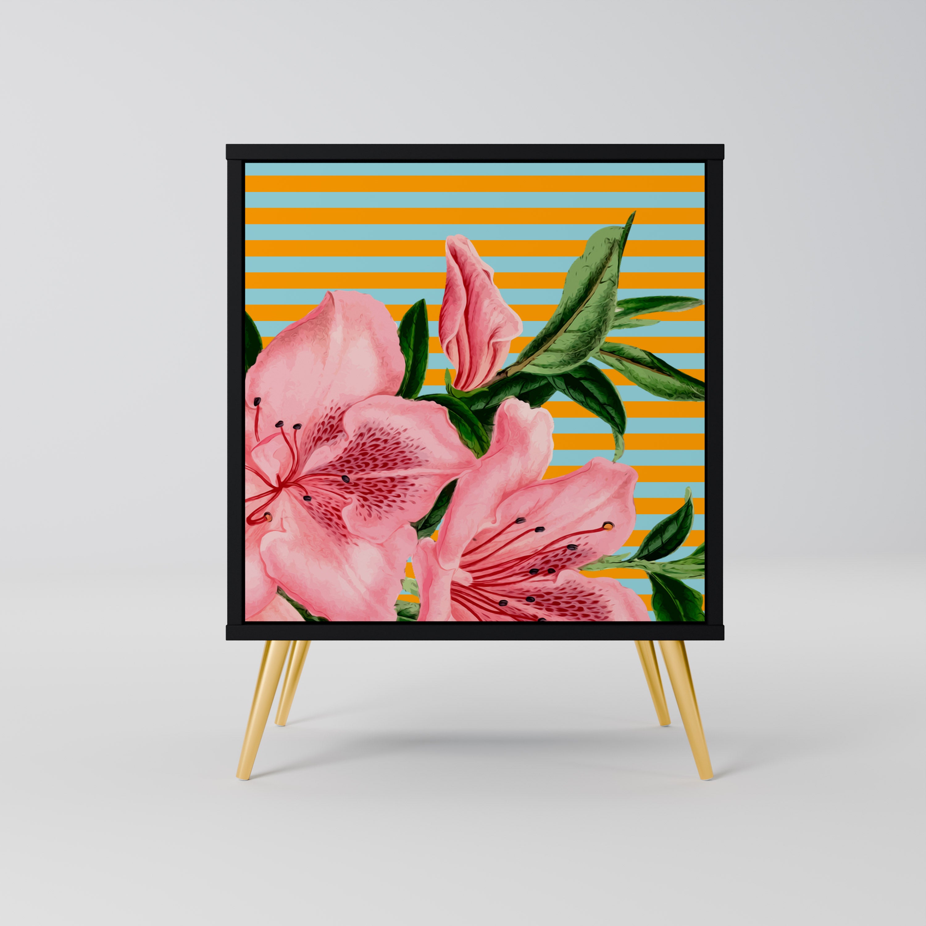 FRAGILE BEAUTY Sideboard mit 1 Tür in Schwarz