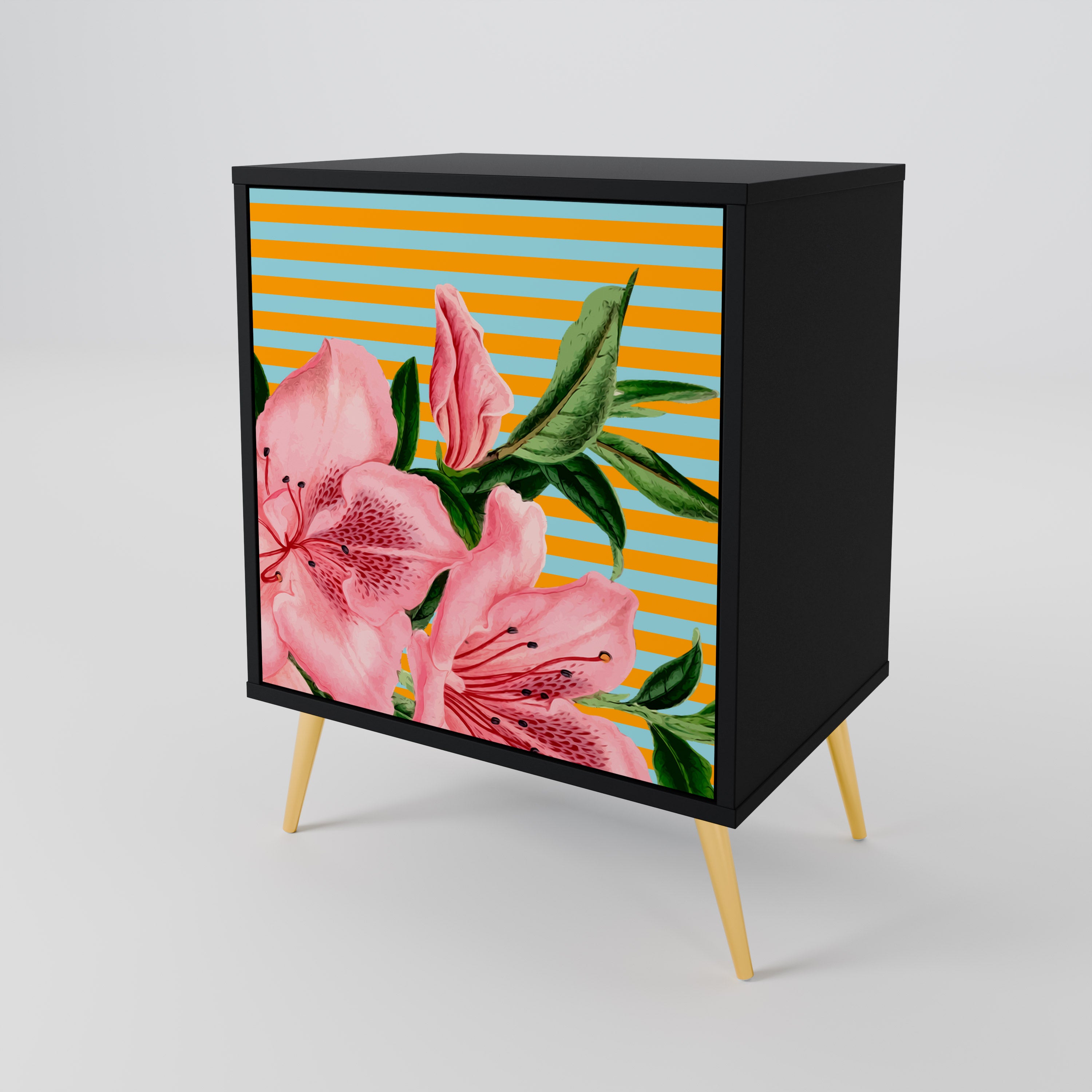 FRAGILE BEAUTY Sideboard mit 1 Tür in Schwarz