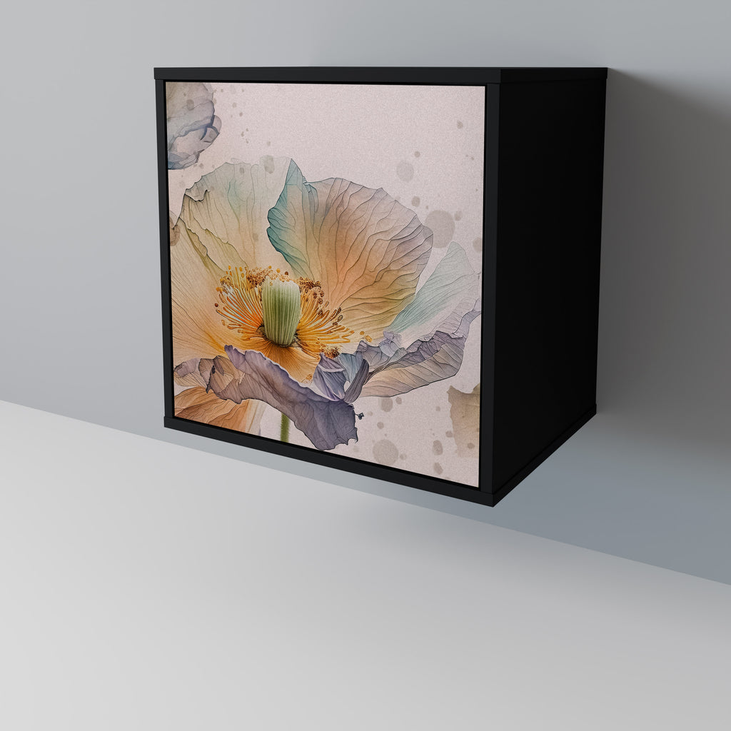 SOFTEN POPPY Sideboard mit 1 Tür in Schwarz