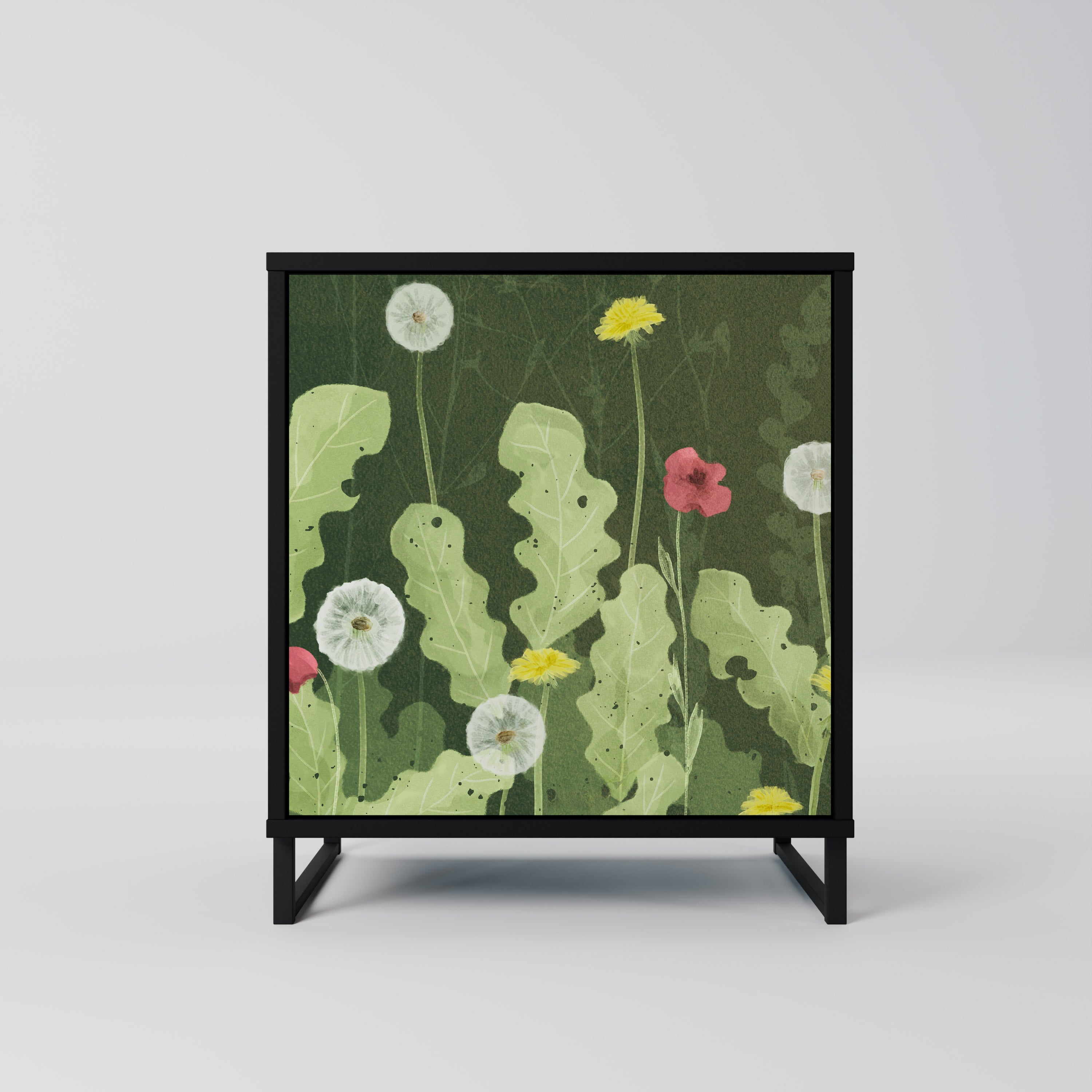 DANDELION AMUSE Sideboard mit 1 Tür in Schwarz