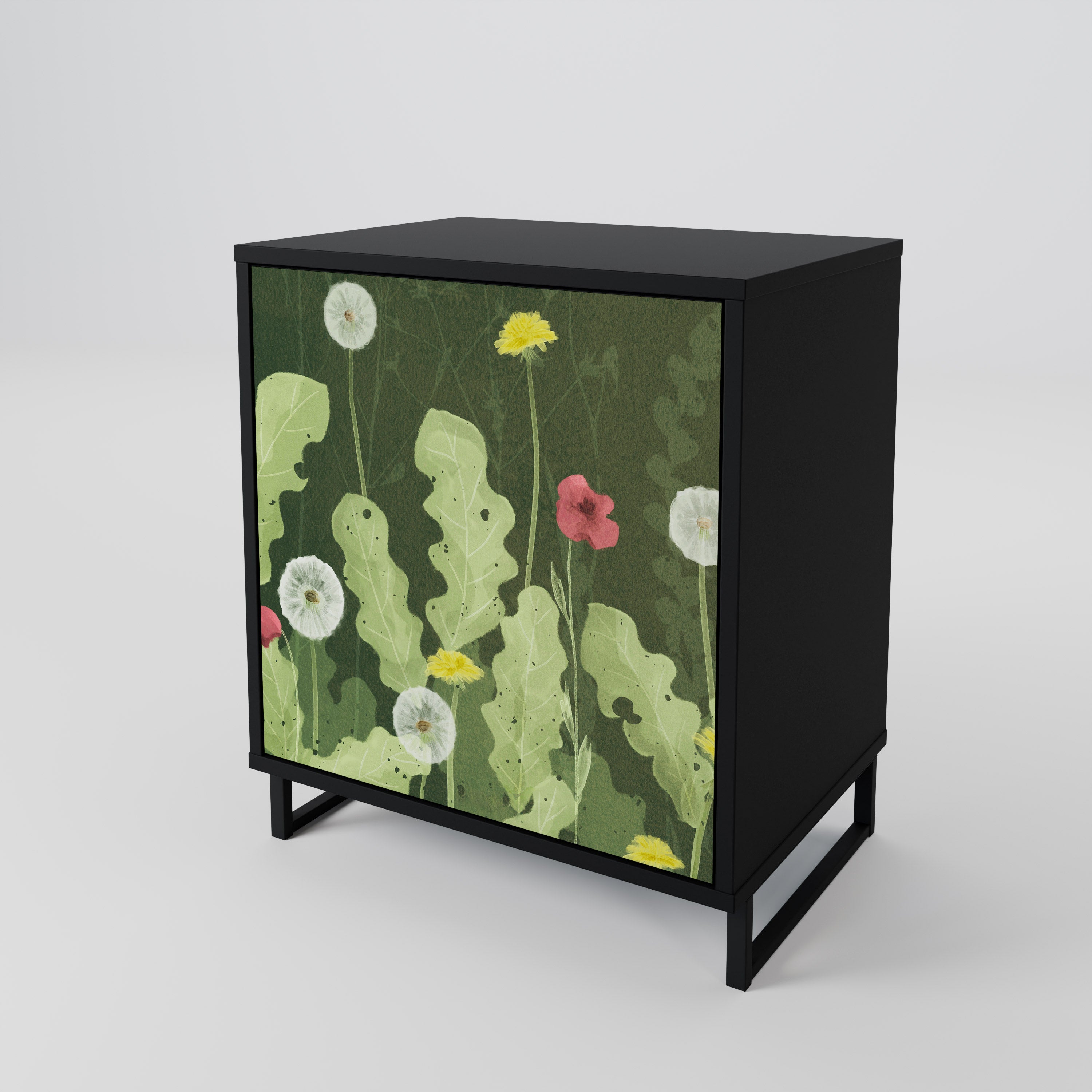 DANDELION AMUSE Sideboard mit 1 Tür in Schwarz