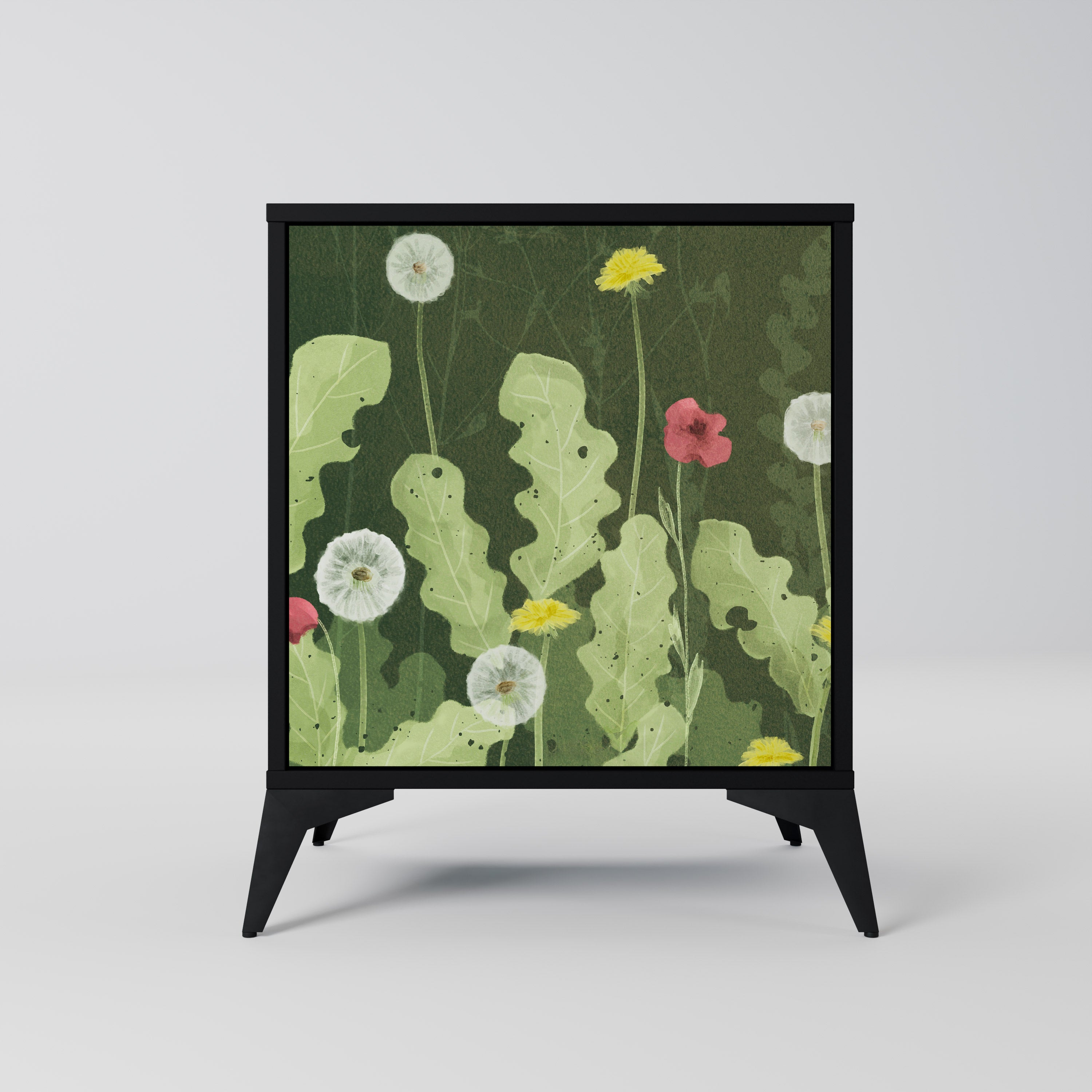 DANDELION AMUSE Sideboard mit 1 Tür in Schwarz