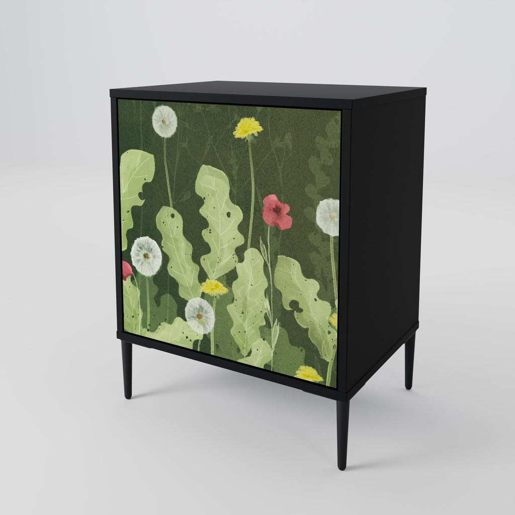 DANDELION AMUSE Sideboard mit 1 Tür in Schwarz