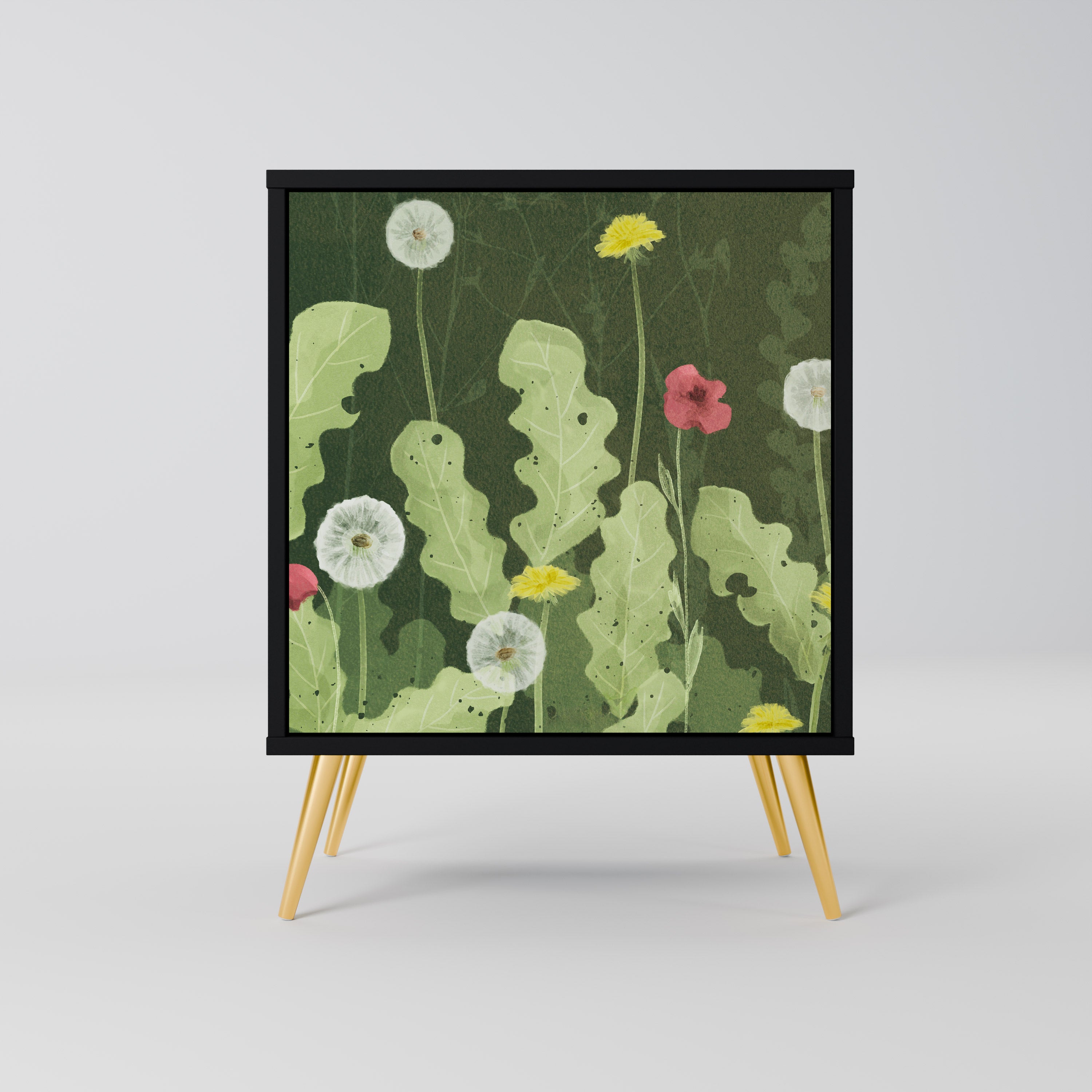 DANDELION AMUSE Sideboard mit 1 Tür in Schwarz