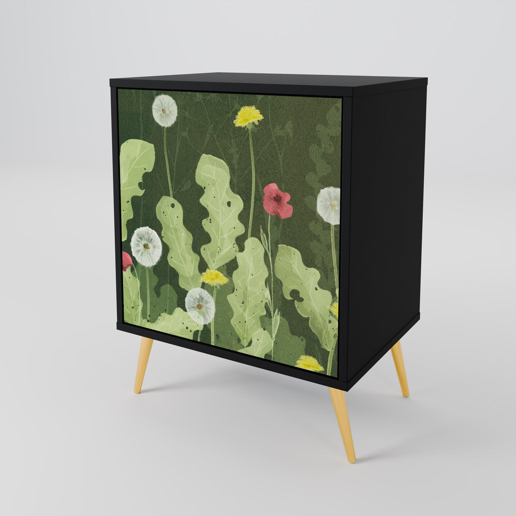 DANDELION AMUSE Sideboard mit 1 Tür in Schwarz