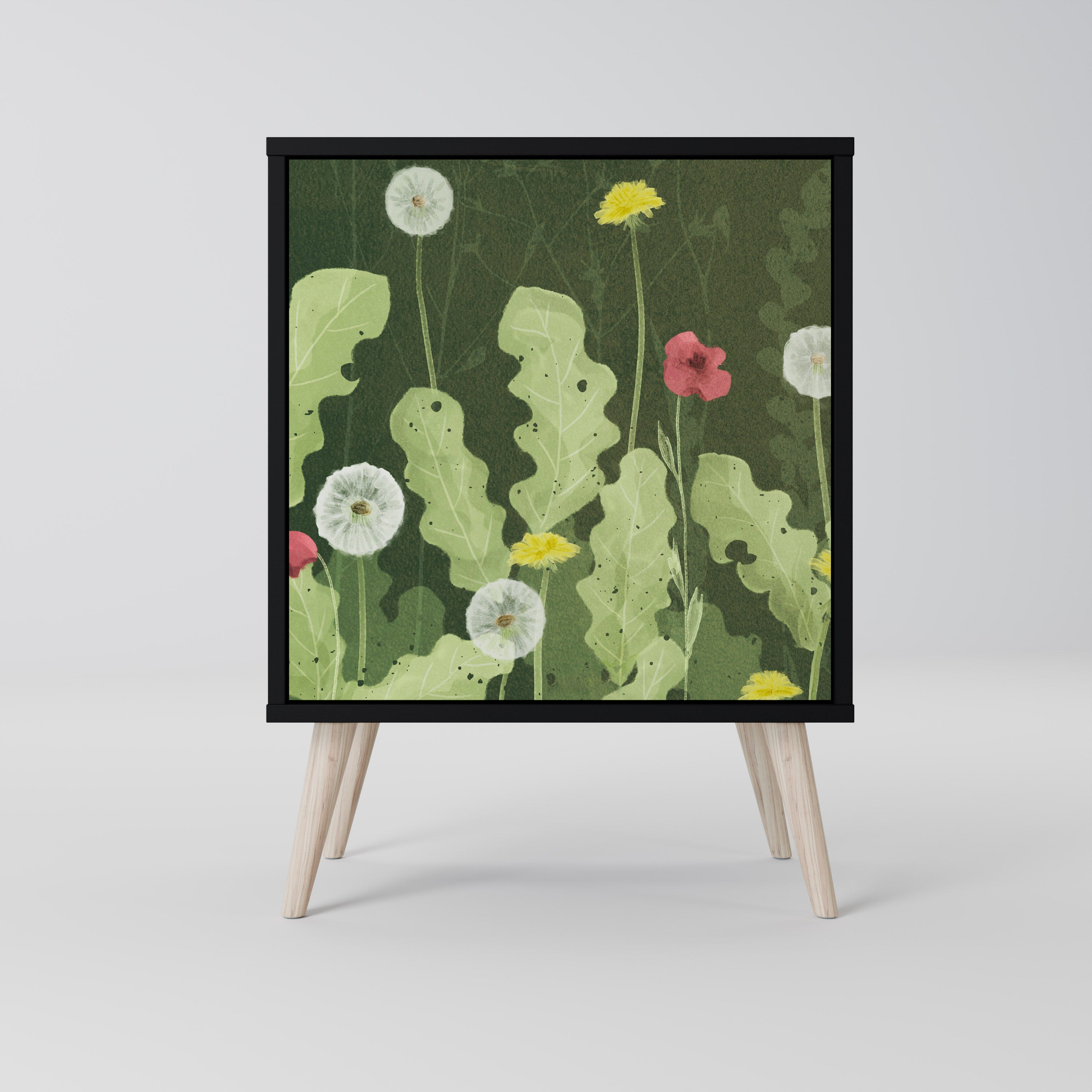 DANDELION AMUSE Sideboard mit 1 Tür in Schwarz