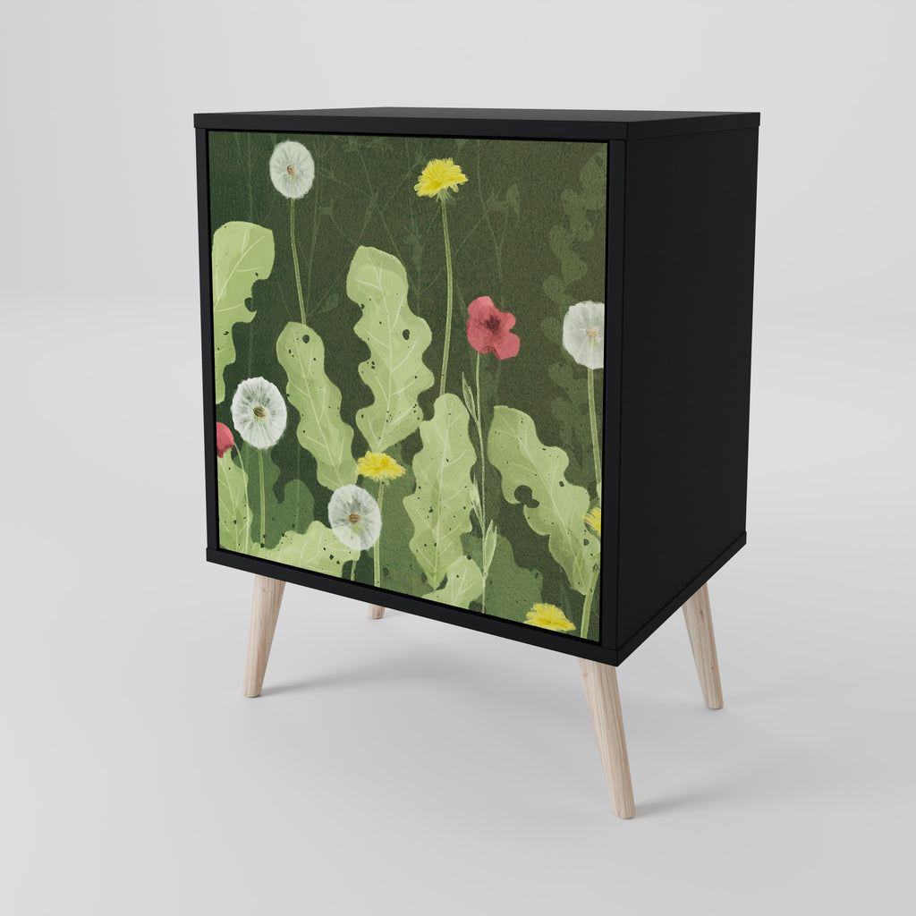 DANDELION AMUSE Sideboard mit 1 Tür in Schwarz