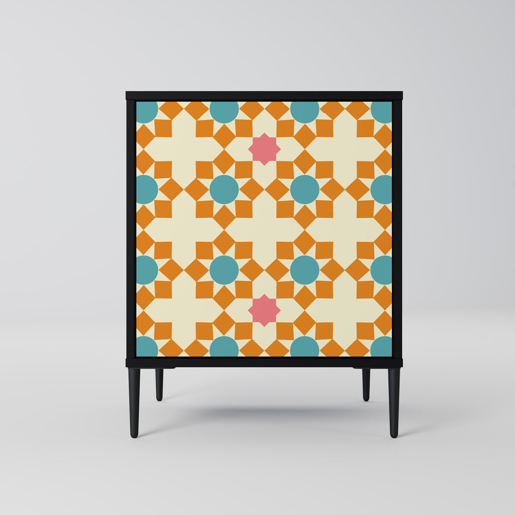 FLORAL DECOR Sideboard mit 1 Tür in Schwarz