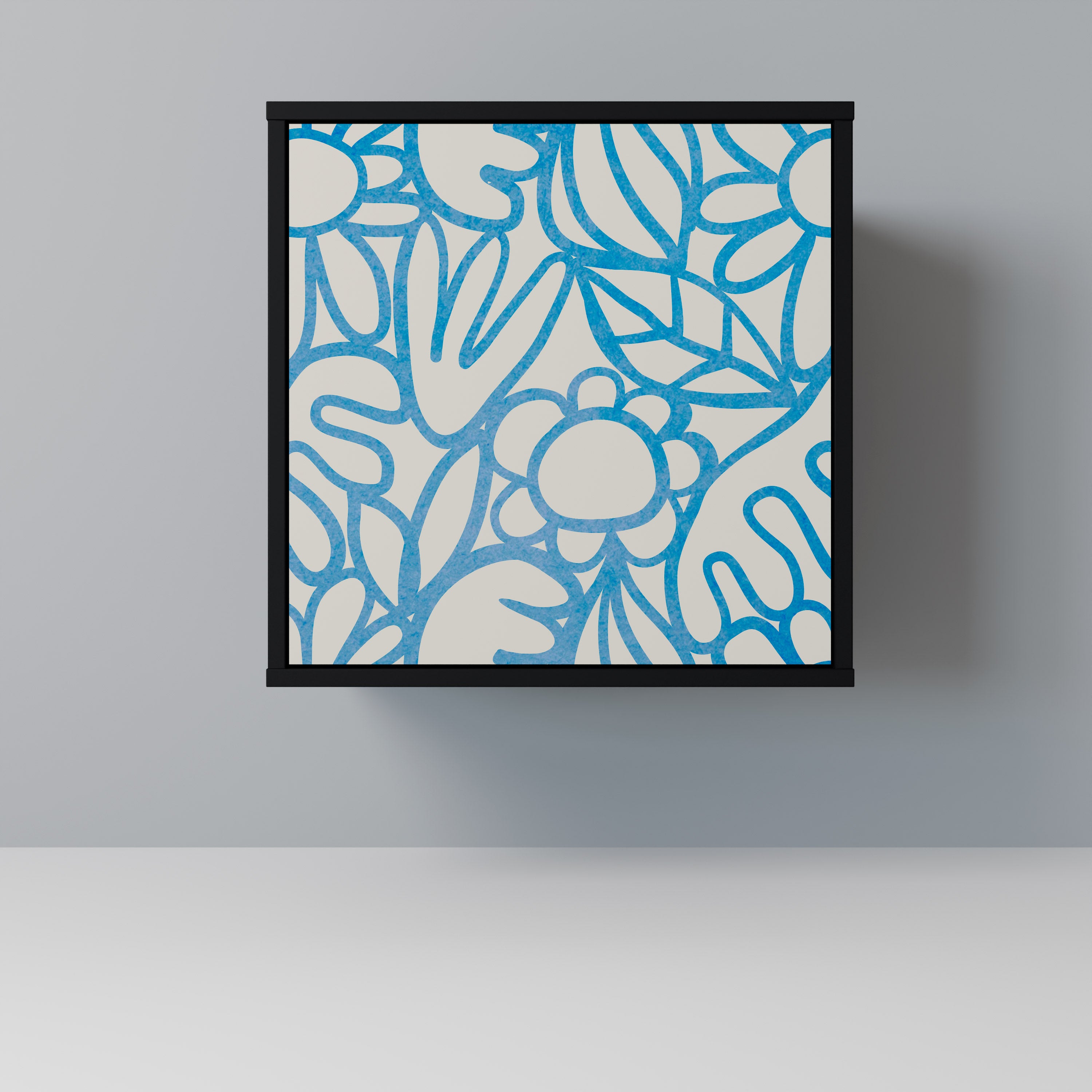 BLOOMY MORNING Sideboard mit 1 Tür in Schwarz