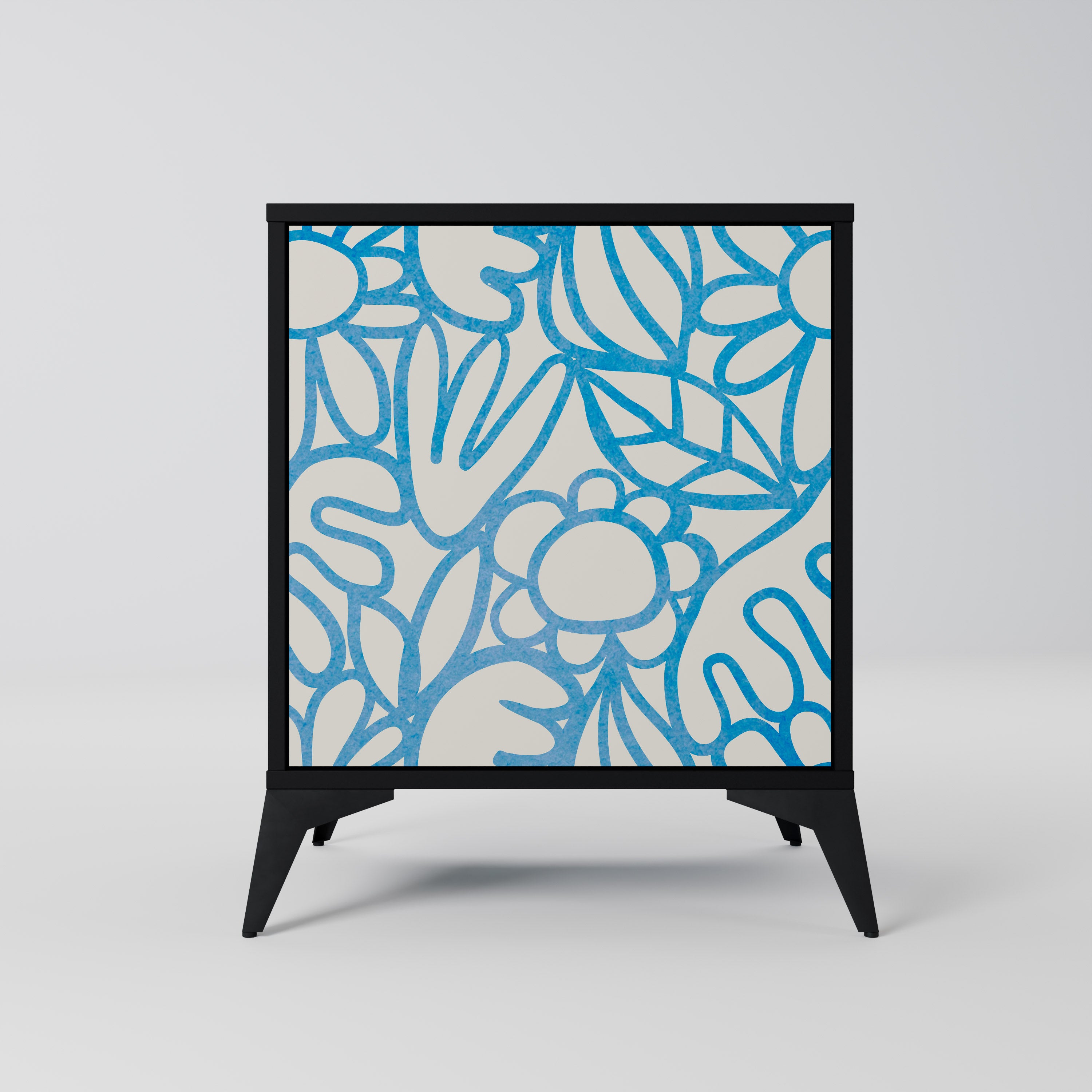 BLOOMY MORNING Sideboard mit 1 Tür in Schwarz