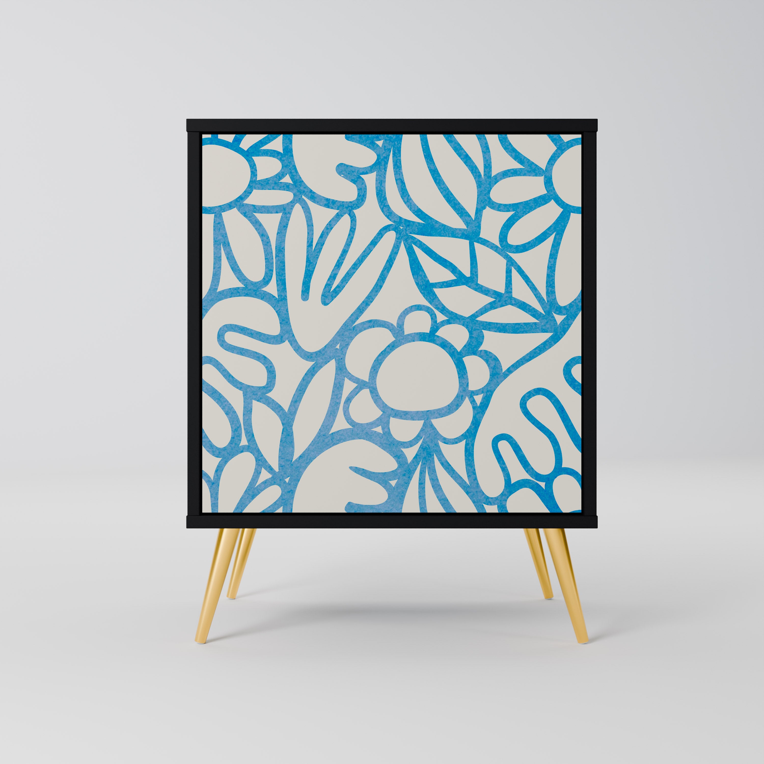 BLOOMY MORNING Sideboard mit 1 Tür in Schwarz