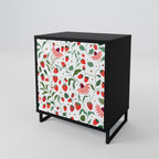 FLOWERS AND STRAWBERRIES Sideboard mit 1 Tür in Schwarz