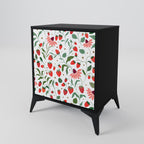 FLOWERS AND STRAWBERRIES Sideboard mit 1 Tür in Schwarz