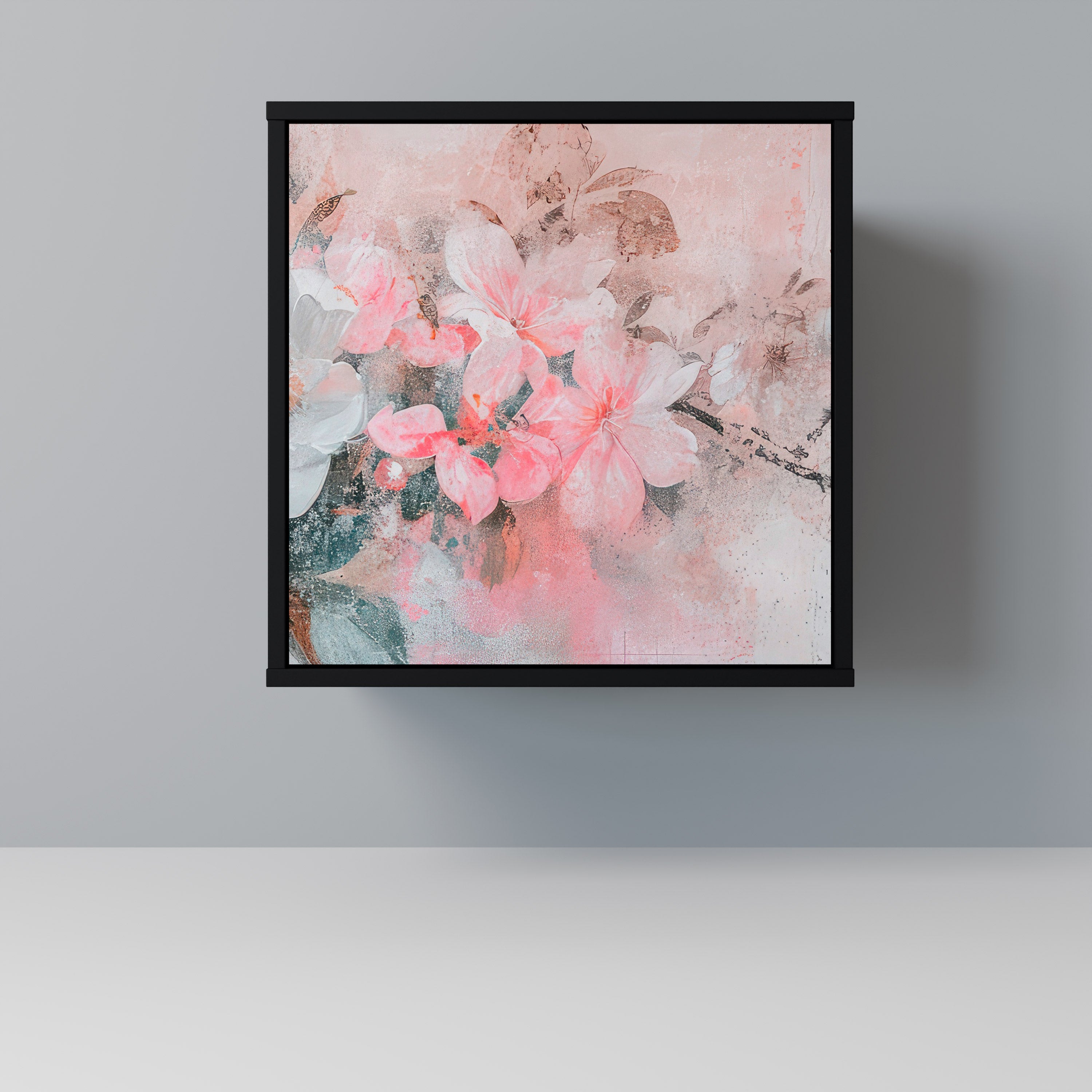 CHERRY BLOSSOM Sideboard mit 1 Tür in Schwarz