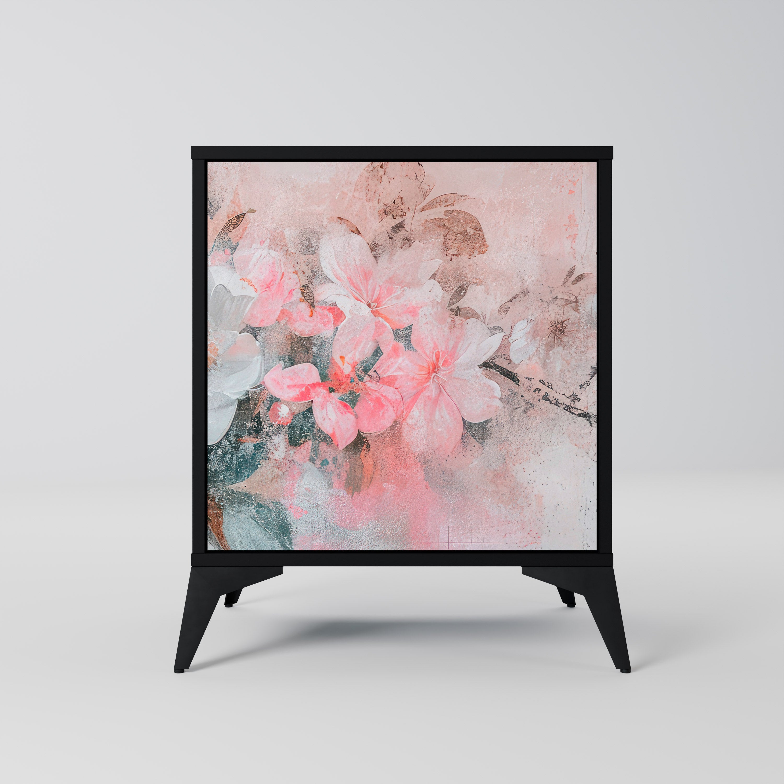CHERRY BLOSSOM Sideboard mit 1 Tür in Schwarz