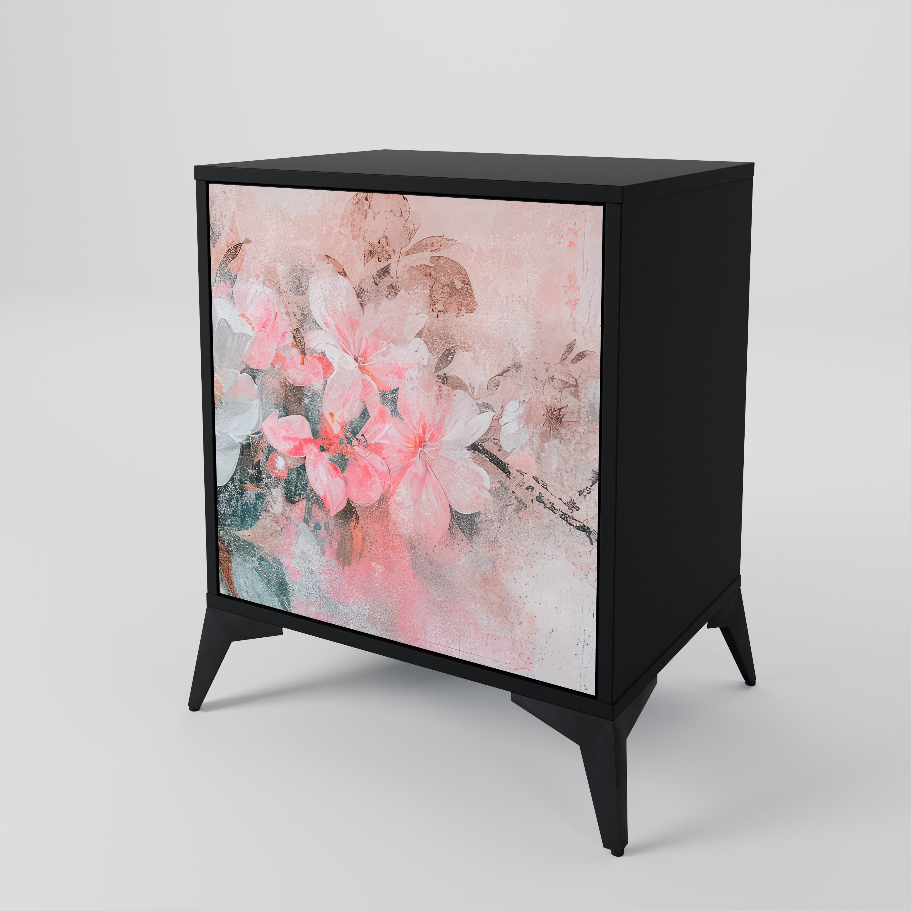 CHERRY BLOSSOM Sideboard mit 1 Tür in Schwarz