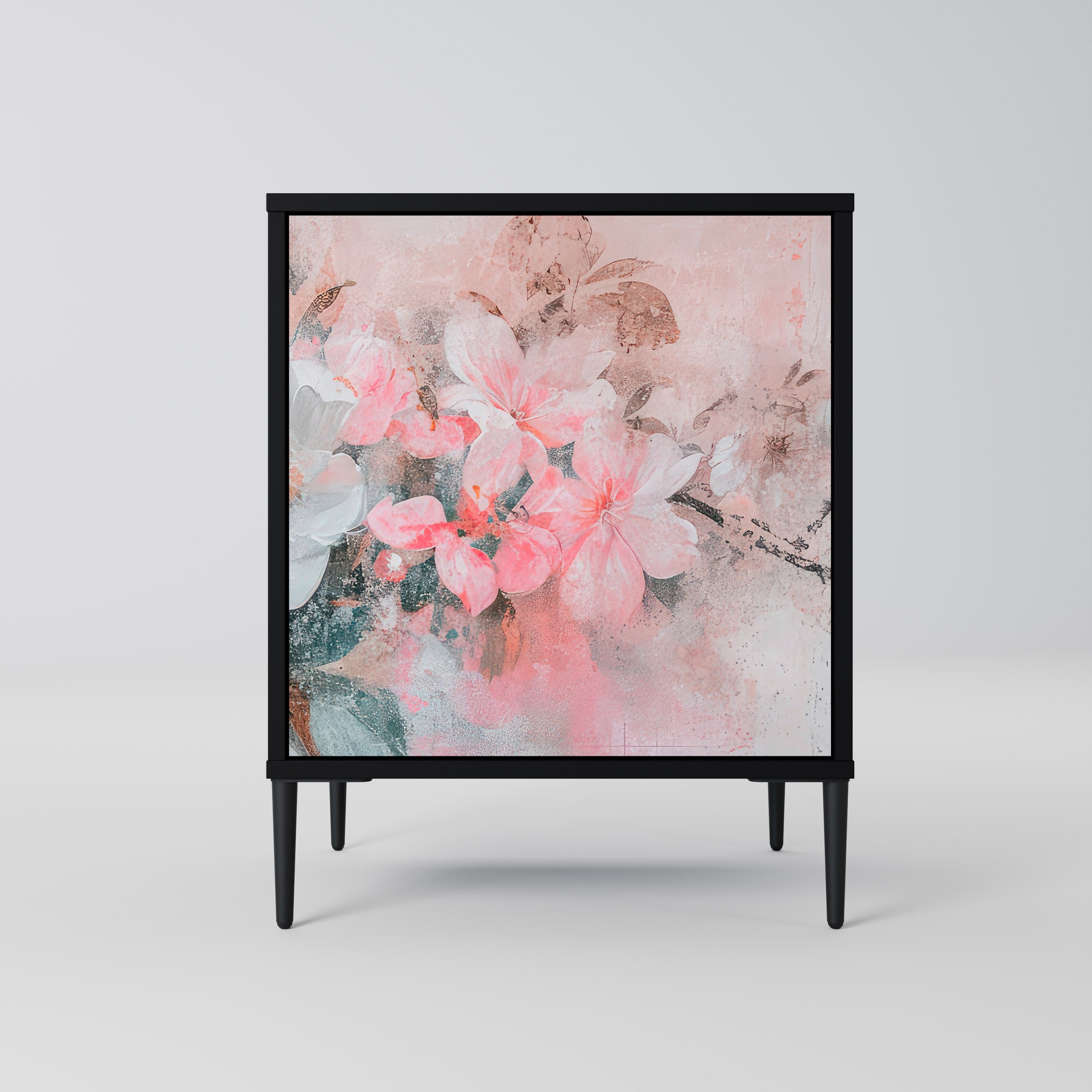 CHERRY BLOSSOM Sideboard mit 1 Tür in Schwarz