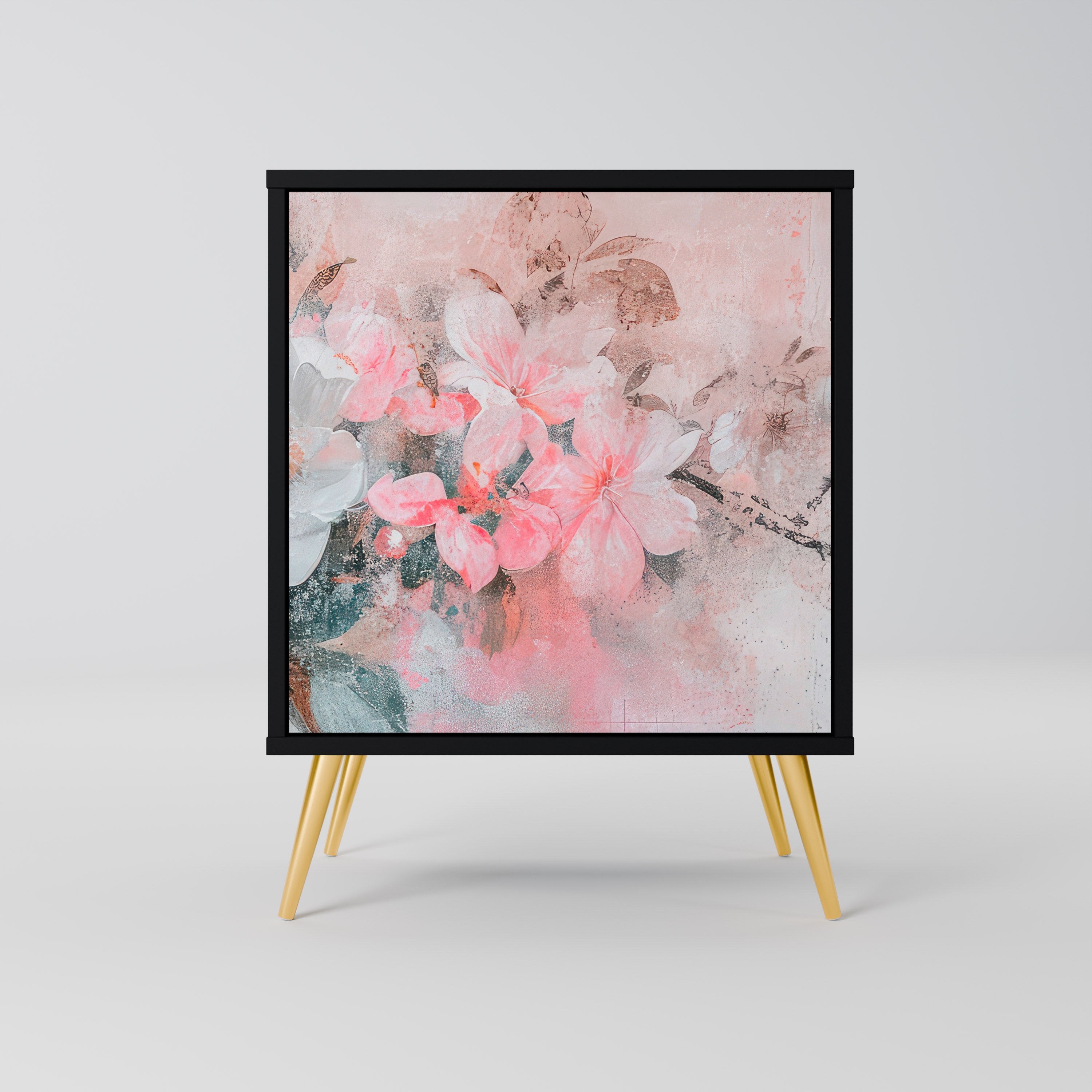 CHERRY BLOSSOM Sideboard mit 1 Tür in Schwarz