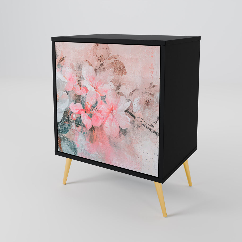 CHERRY BLOSSOM Sideboard mit 1 Tür in Schwarz