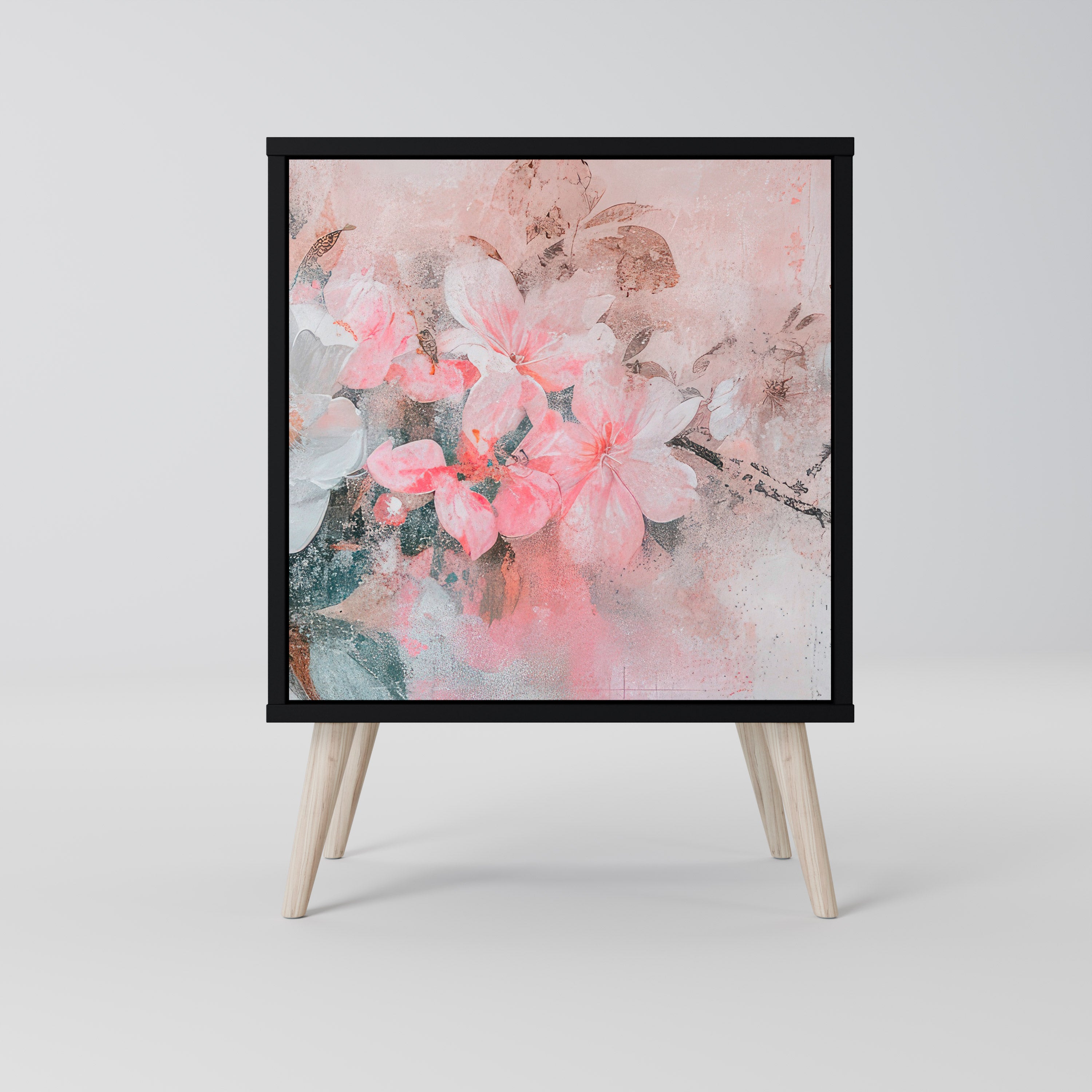 CHERRY BLOSSOM Sideboard mit 1 Tür in Schwarz