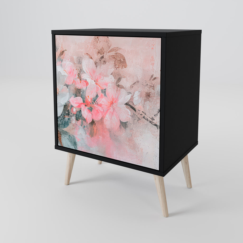 CHERRY BLOSSOM Sideboard mit 1 Tür in Schwarz