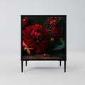 DAHLIAS AND POMEGRANATES Sideboard mit 1 Tür in Schwarz