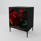 DAHLIAS AND POMEGRANATES Sideboard mit 1 Tür in Schwarz