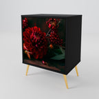 DAHLIAS AND POMEGRANATES Sideboard mit 1 Tür in Schwarz