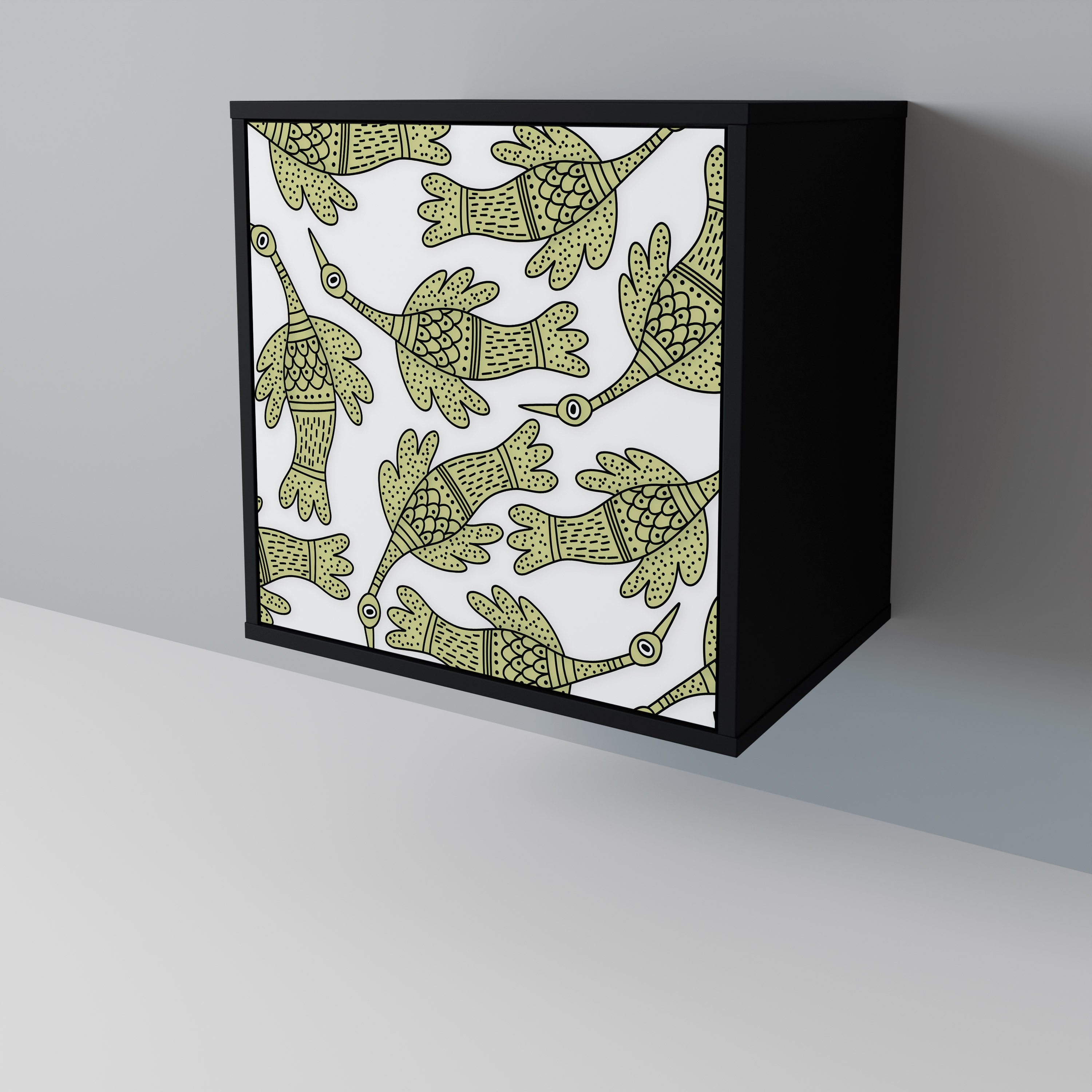 SEEDLING SONGBIRD Sideboard mit 1 Tür in Schwarz