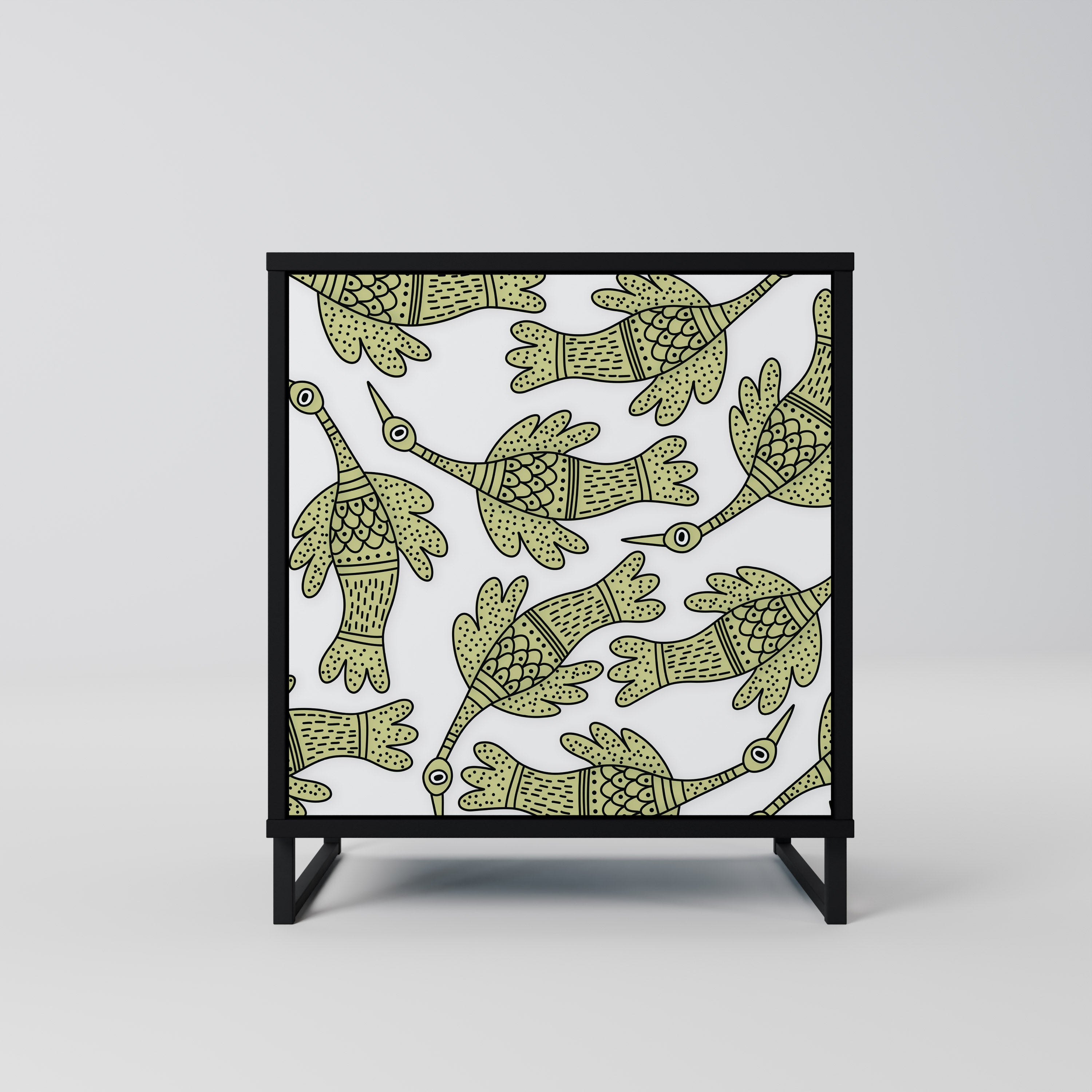 SEEDLING SONGBIRD Sideboard mit 1 Tür in Schwarz