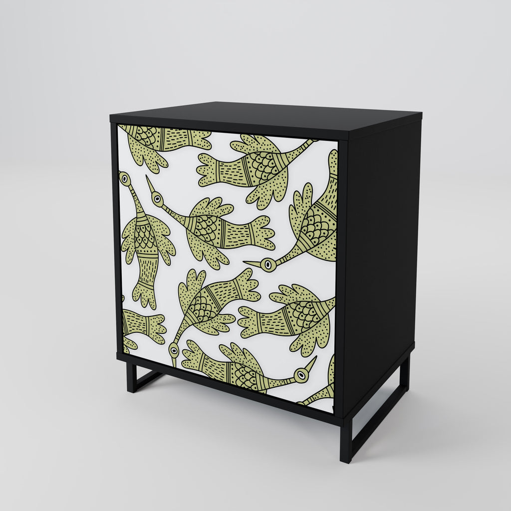 SEEDLING SONGBIRD Sideboard mit 1 Tür in Schwarz