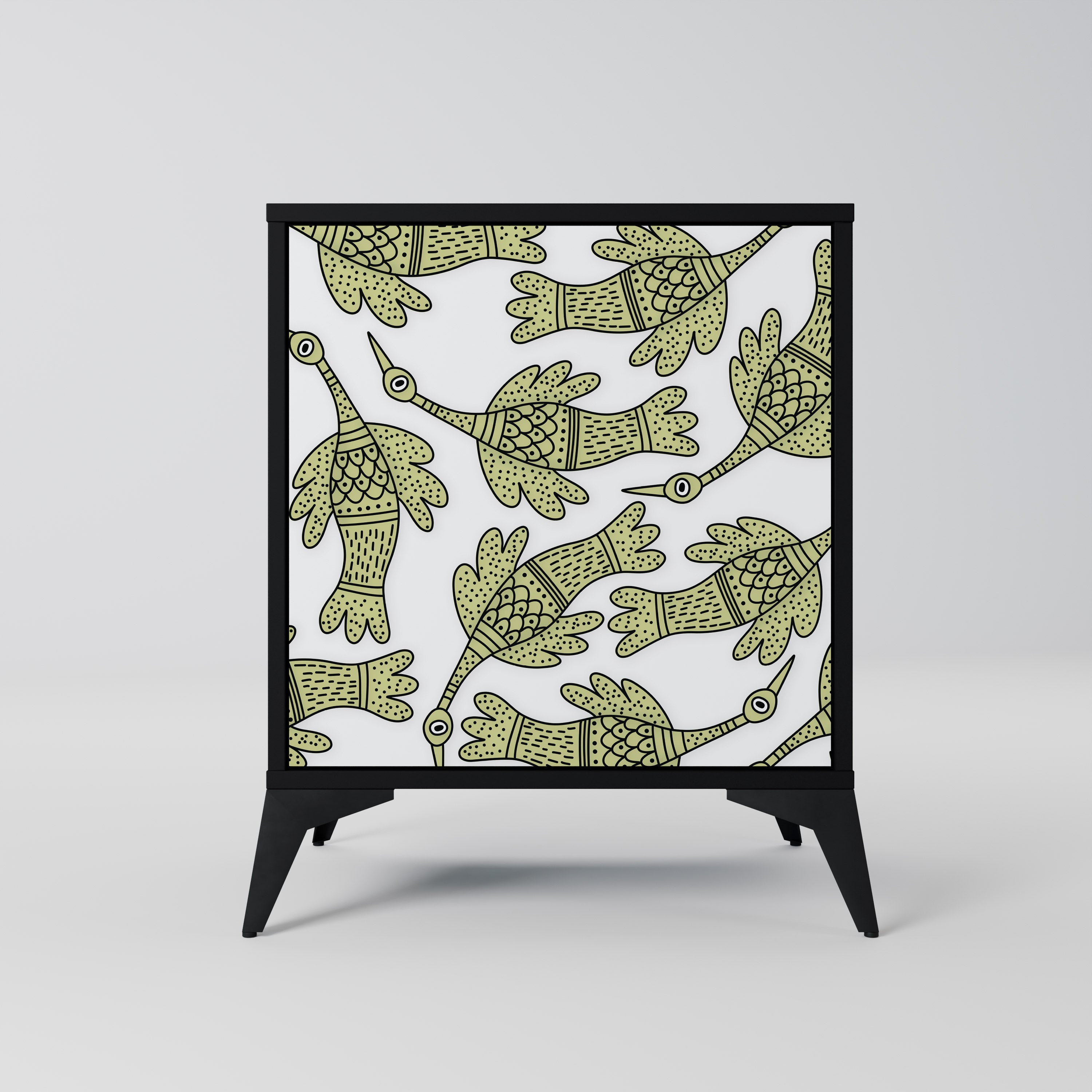 SEEDLING SONGBIRD Sideboard mit 1 Tür in Schwarz