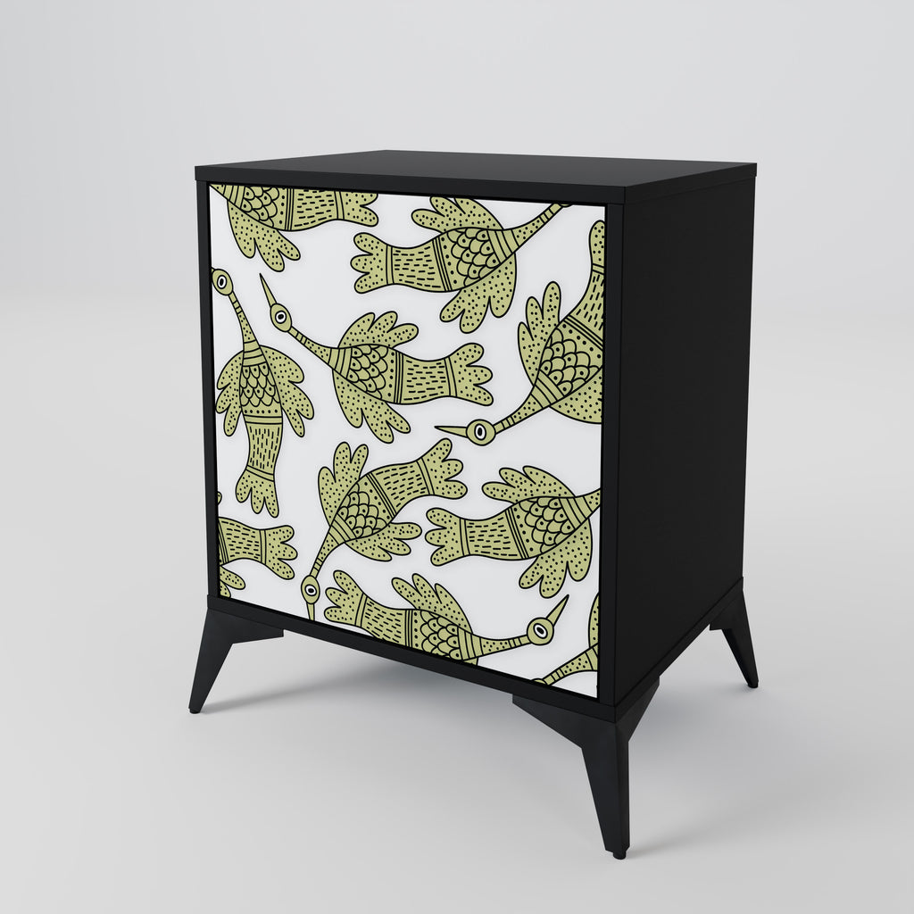 SEEDLING SONGBIRD Sideboard mit 1 Tür in Schwarz